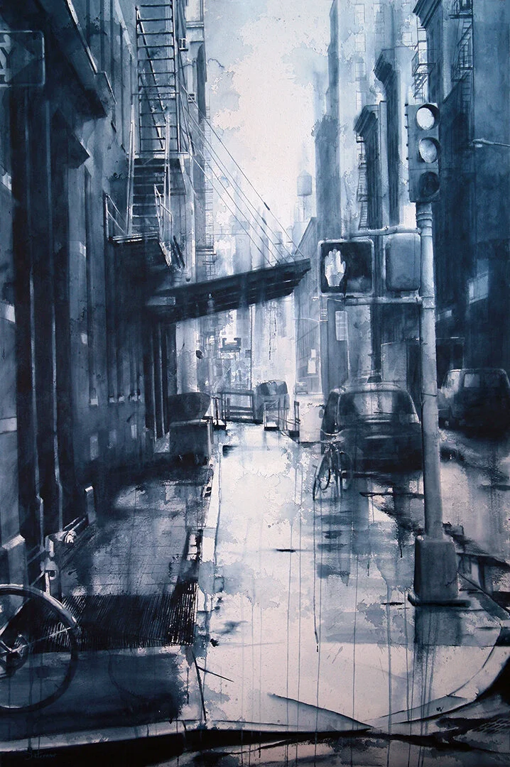 Crosby Street from Spring, rain