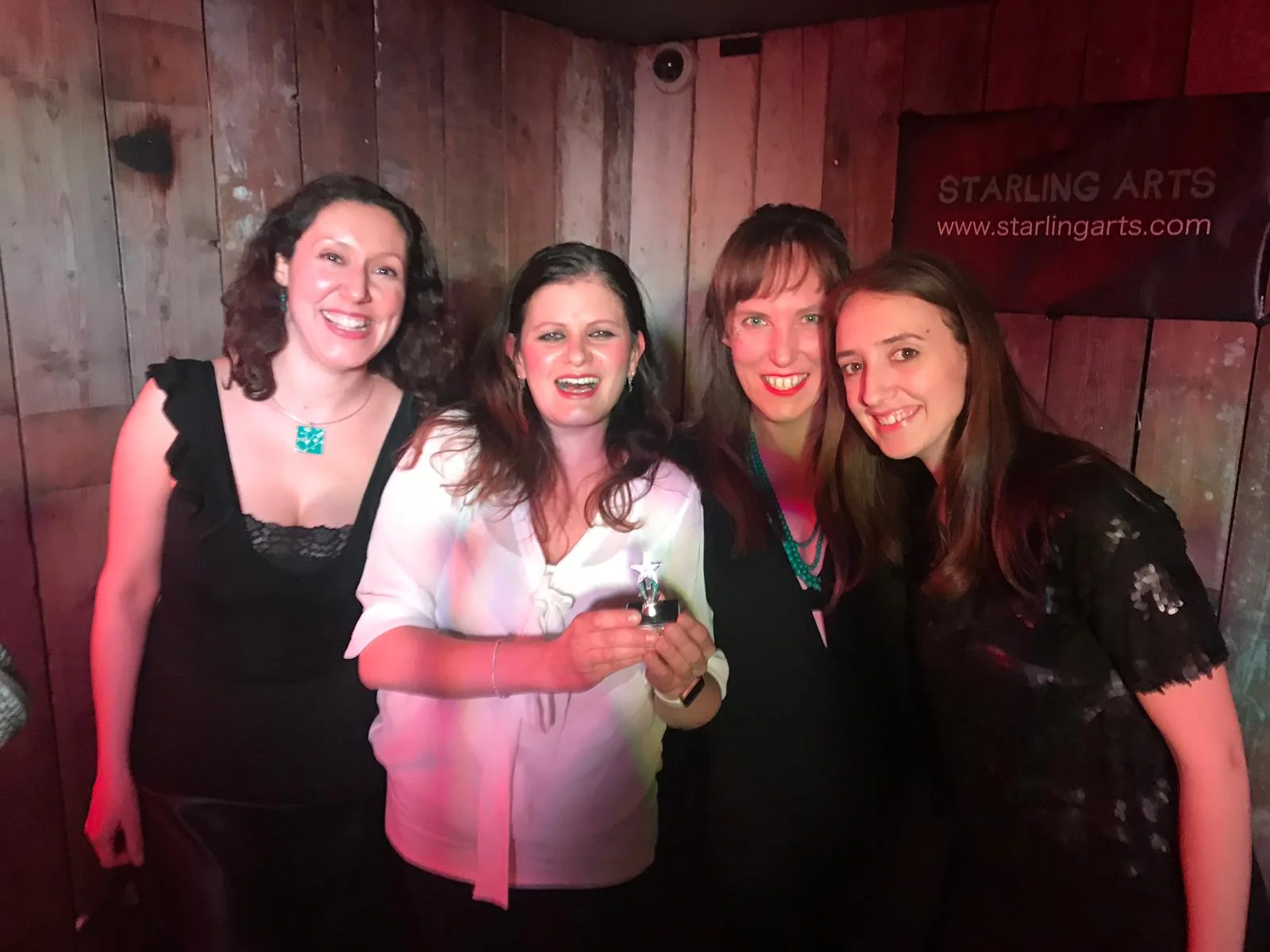 Winner Kate Bush and her team 