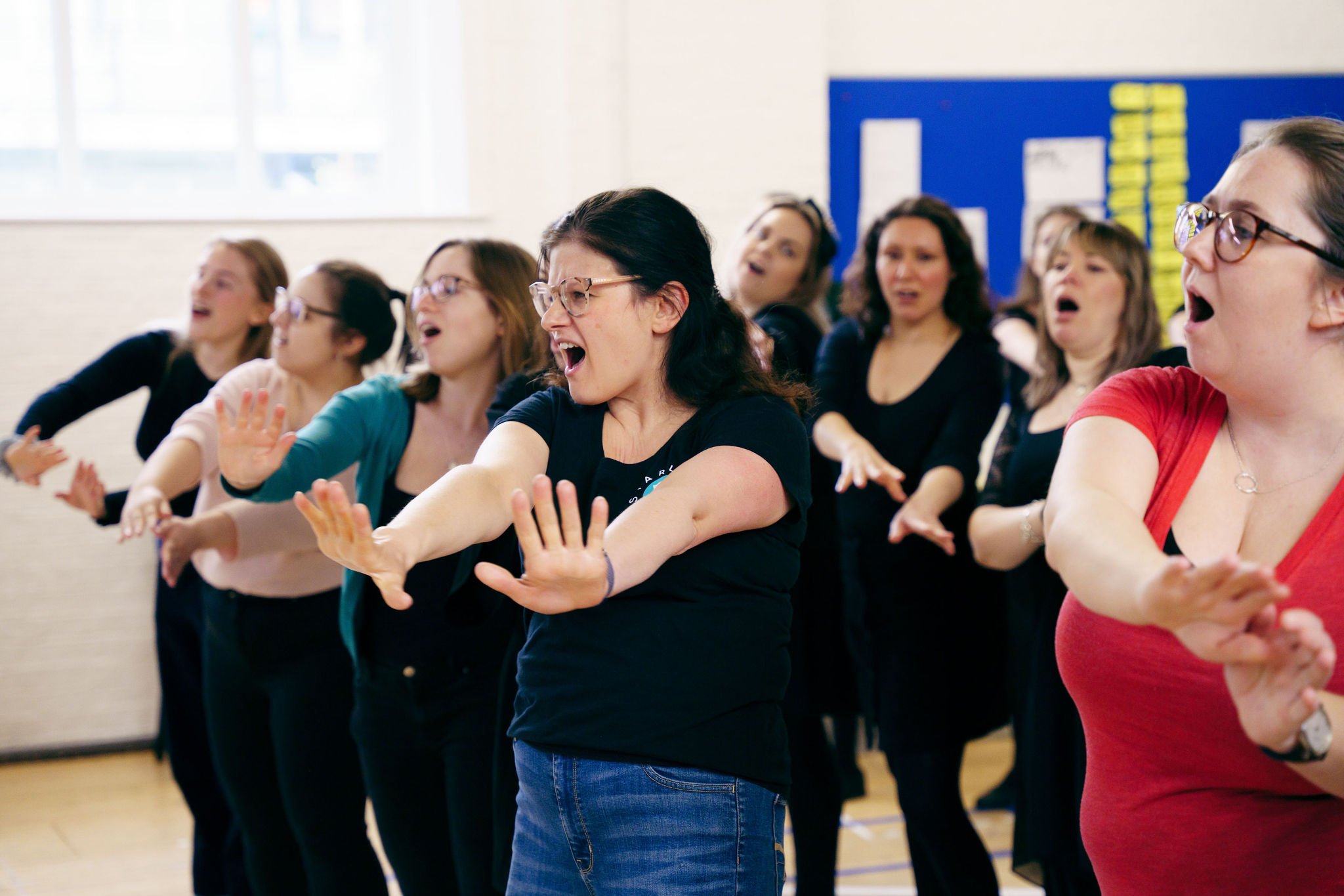 Starling Voices members enjoy a dance rehearsal