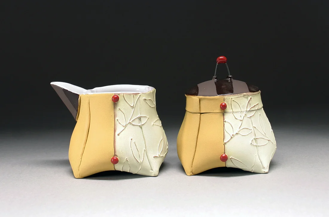 Floral Cream and Sugar Set