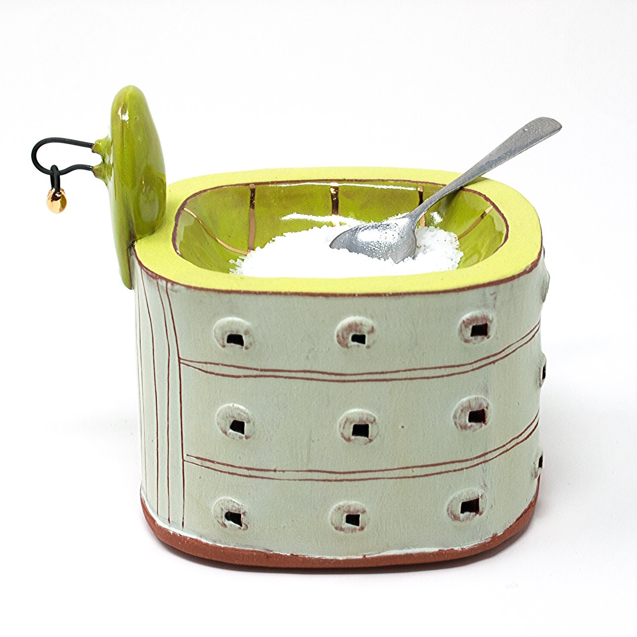 Pierced Salt Cellar-Chartreuse
