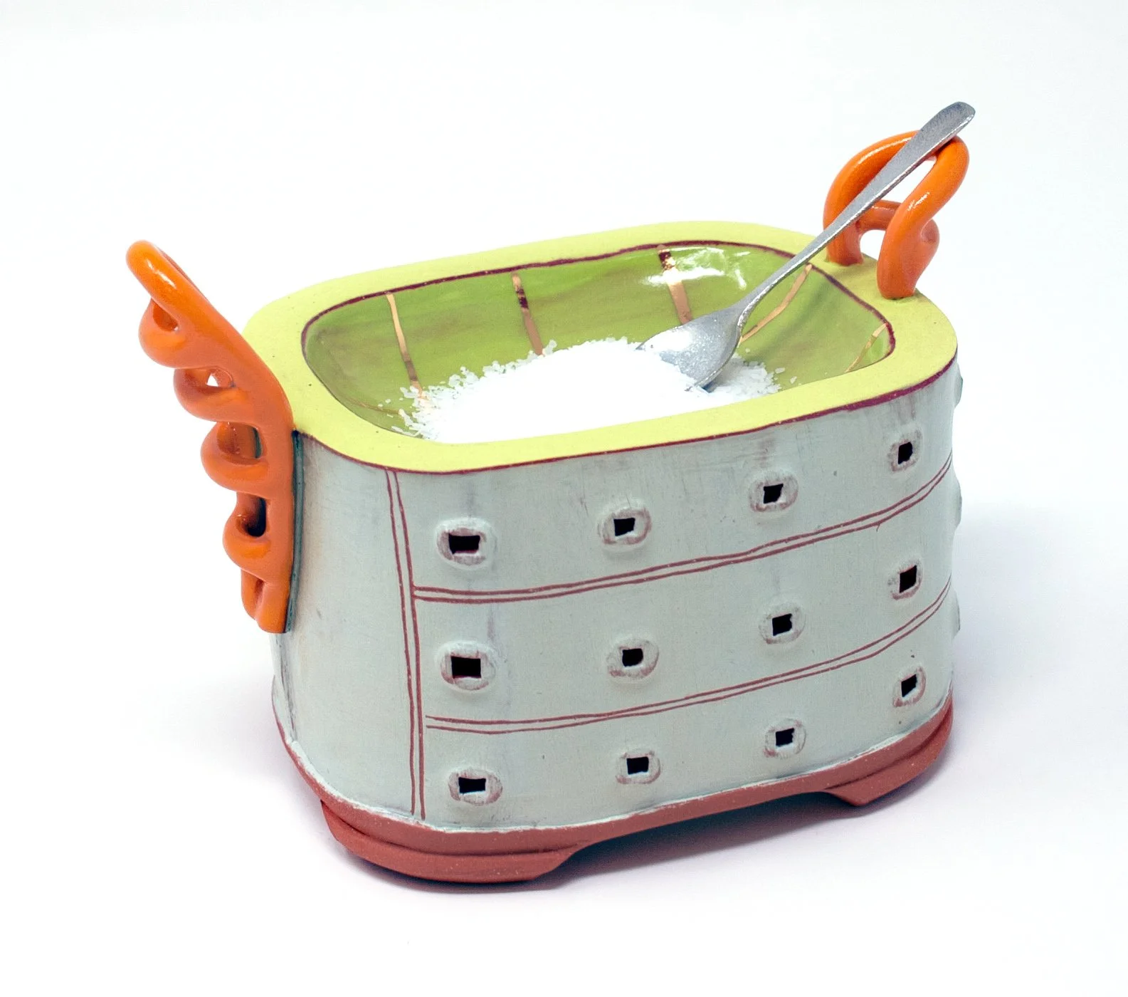 Pierced Salt Cellar-Chartreuse