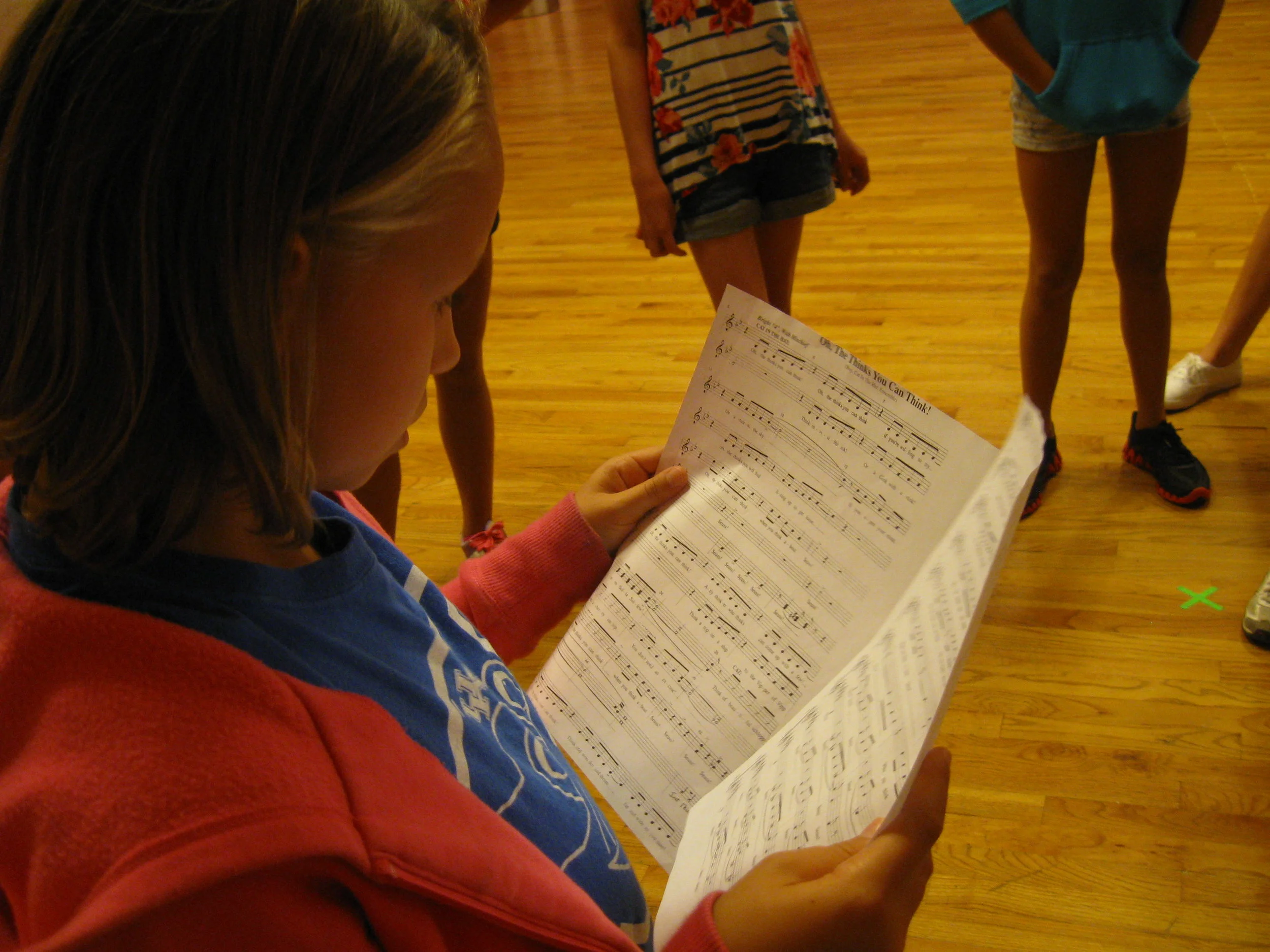 Reading sheet music