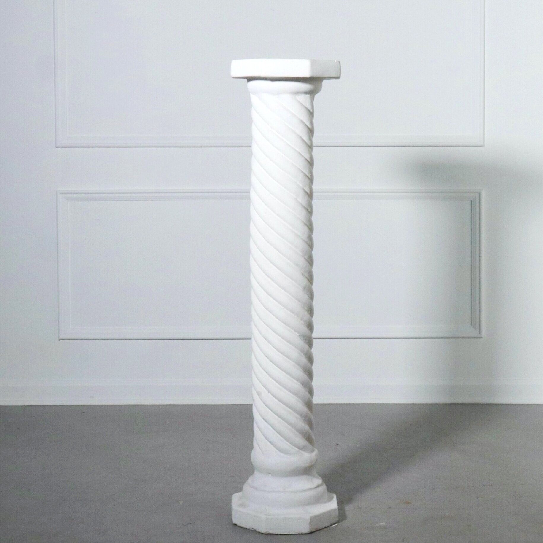 Plaster Twist Form Column Pedestal after Dorothy Draper