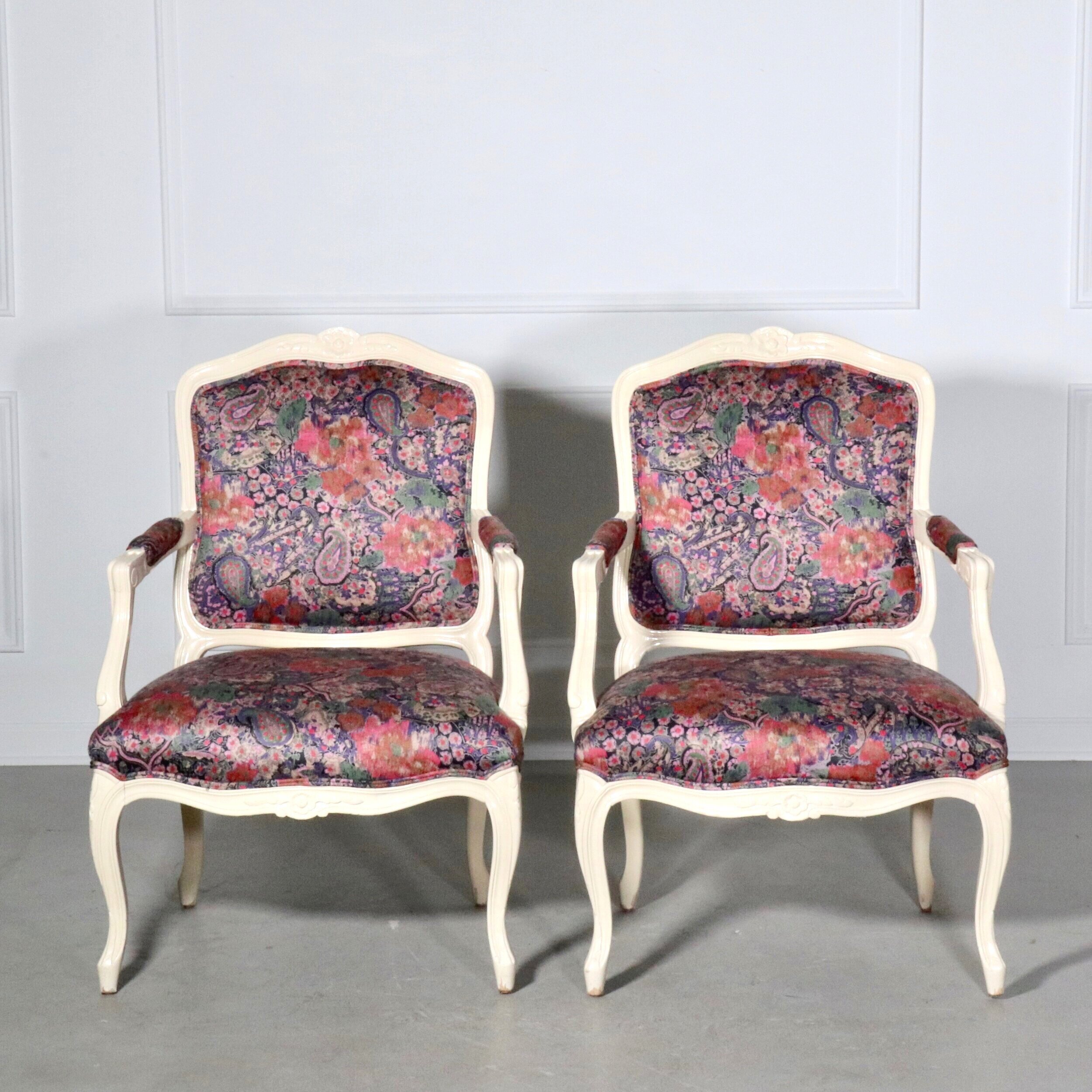 Bergere Arm Chairs by Weiman - Pair 
