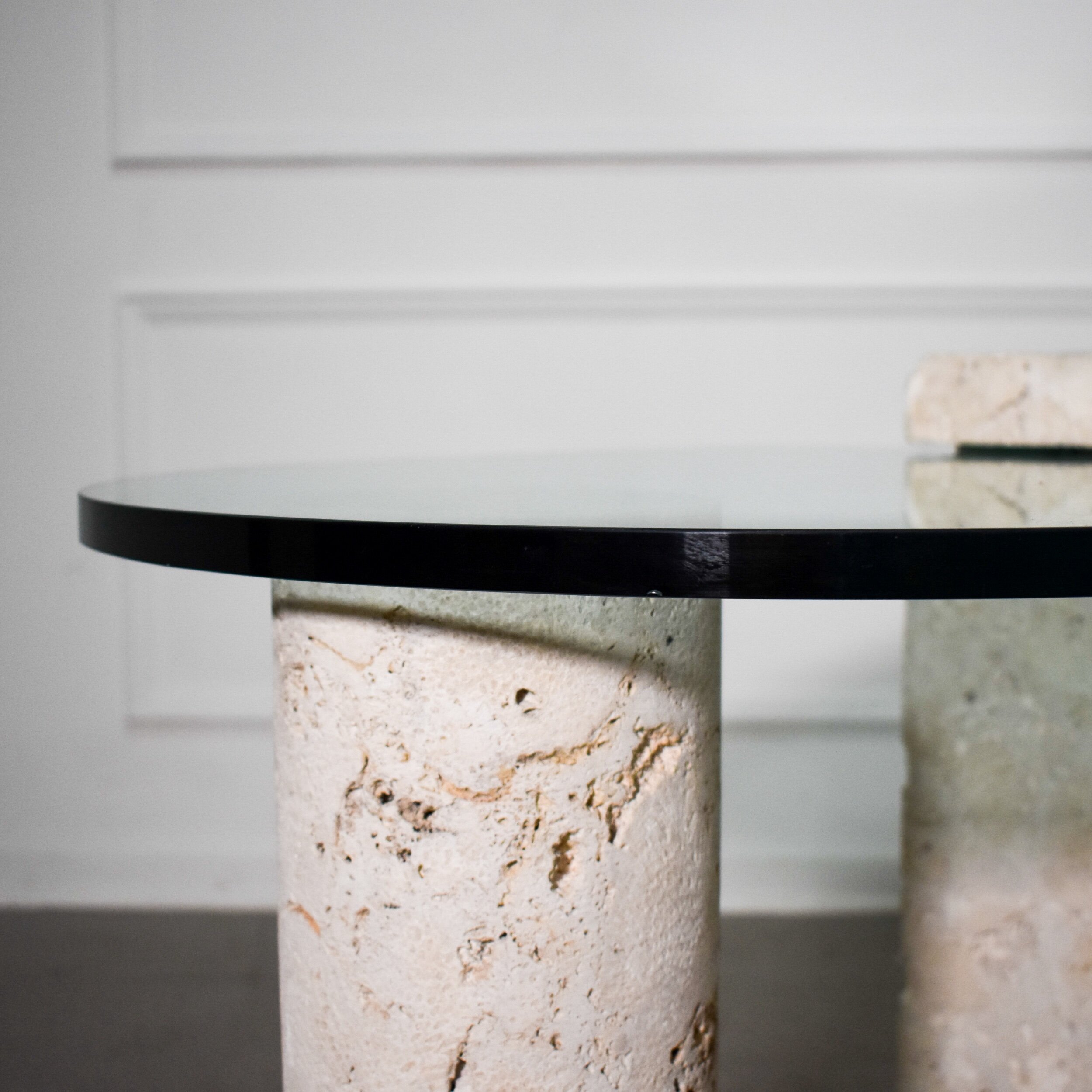 1970's Sculptural Fossilized Coquina Coral Stone Table with 1970's Sculptural Fossilized Coquina Coral Stone Table with