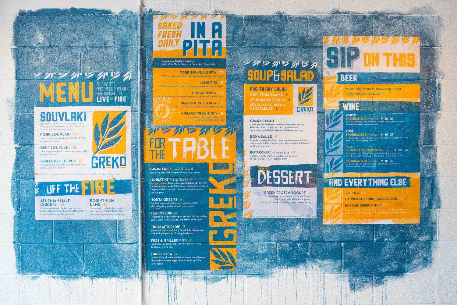 Menu Greko Greek Street Food