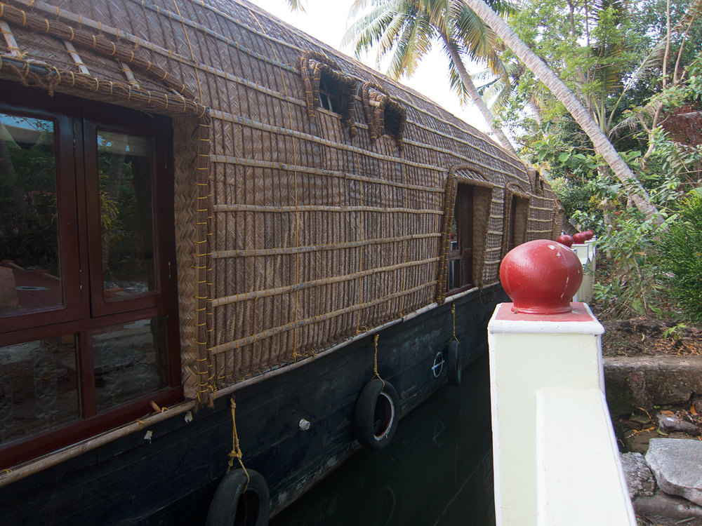 View of the side of our boat from the shore.