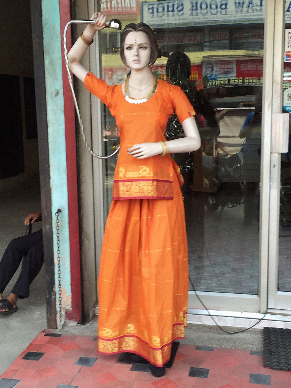 Creepy manikin on the streets of Kochi.