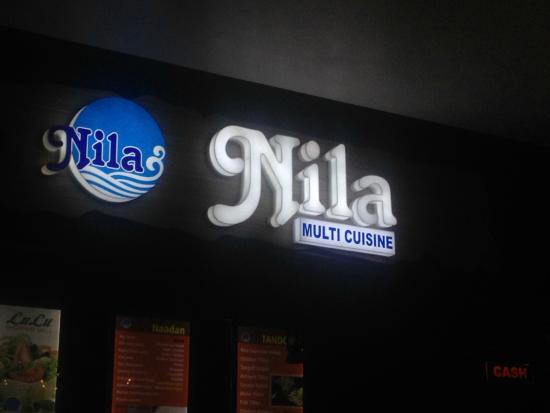 The Nila 'Multi Cuisine' Restaurant which serves as a front for the scary bar behind.