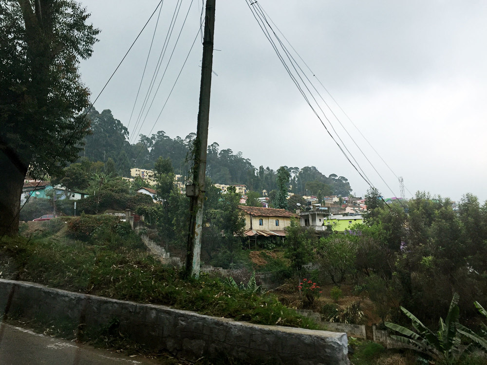 Outskirts of Ooty on the way to the hotel.
