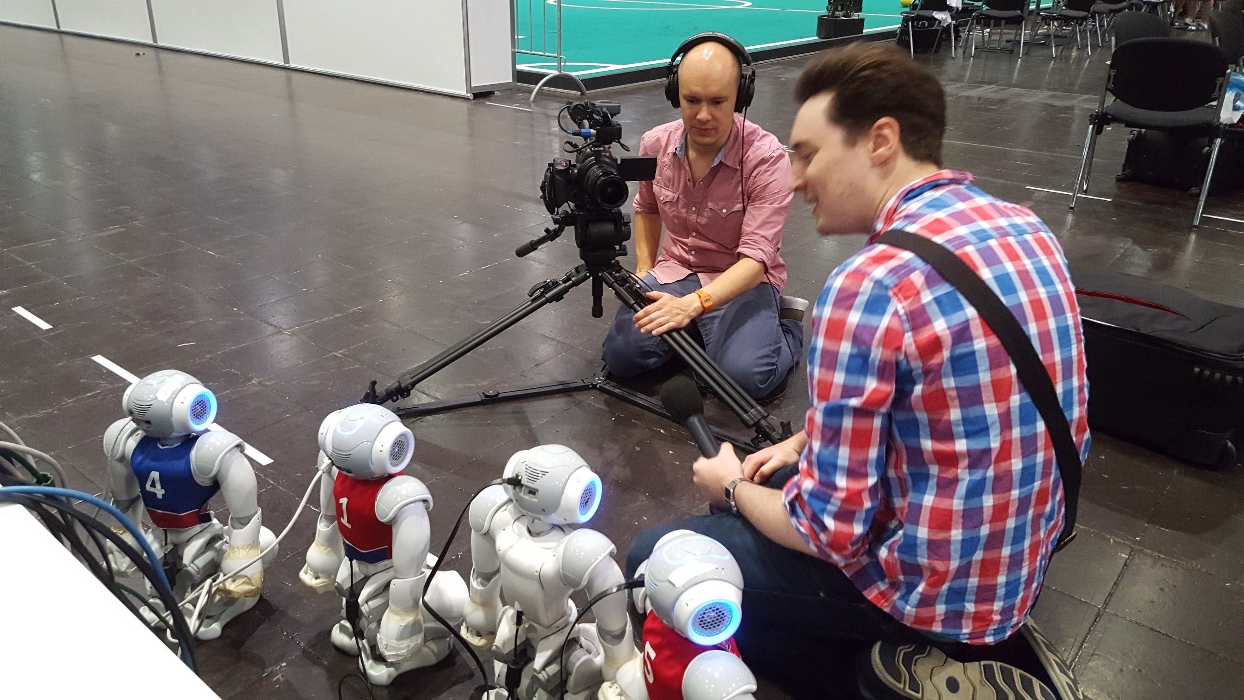 Our robots getting 'interviewed' by CNET