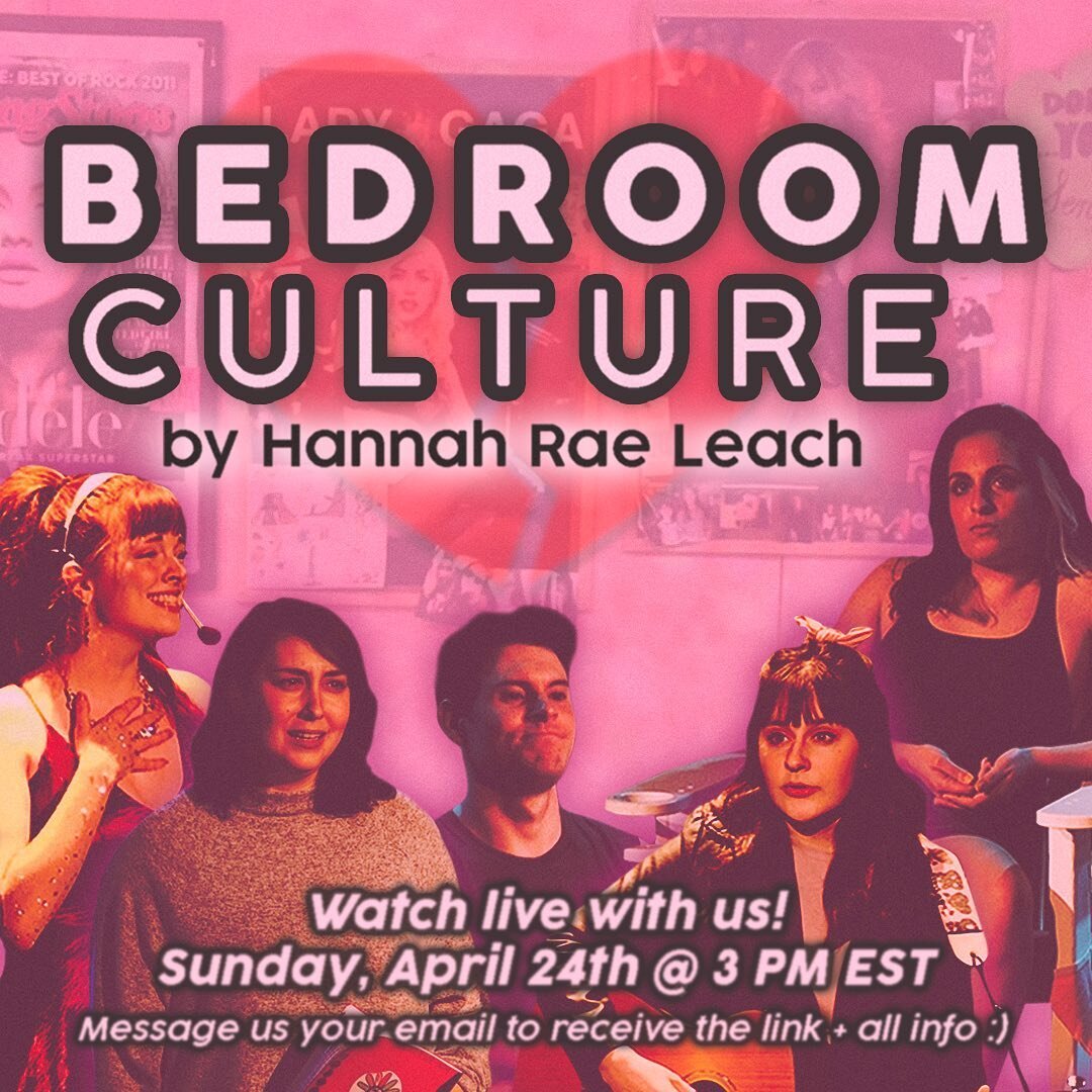 For anyone who missed &ldquo;Bedroom Culture&rdquo; last month (or wants to relive it)&hellip;.. @sleepovercinema is hosting a live stream of the show on Sunday, April 24th at 3 PM EST! @audreyannaleach has done an INCREDIBLE job creating this live r