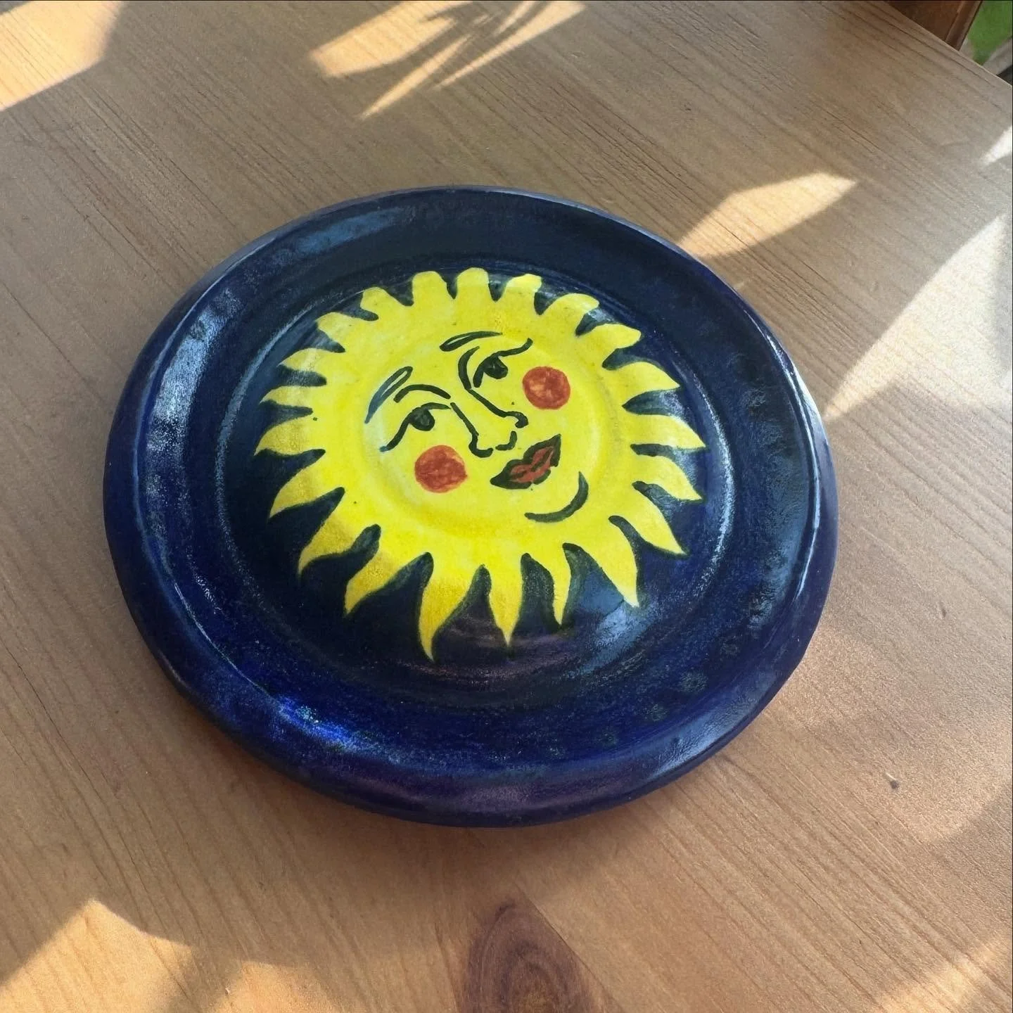 Plate inspired by a painting my grandpa made me when I was a lil kid :,)