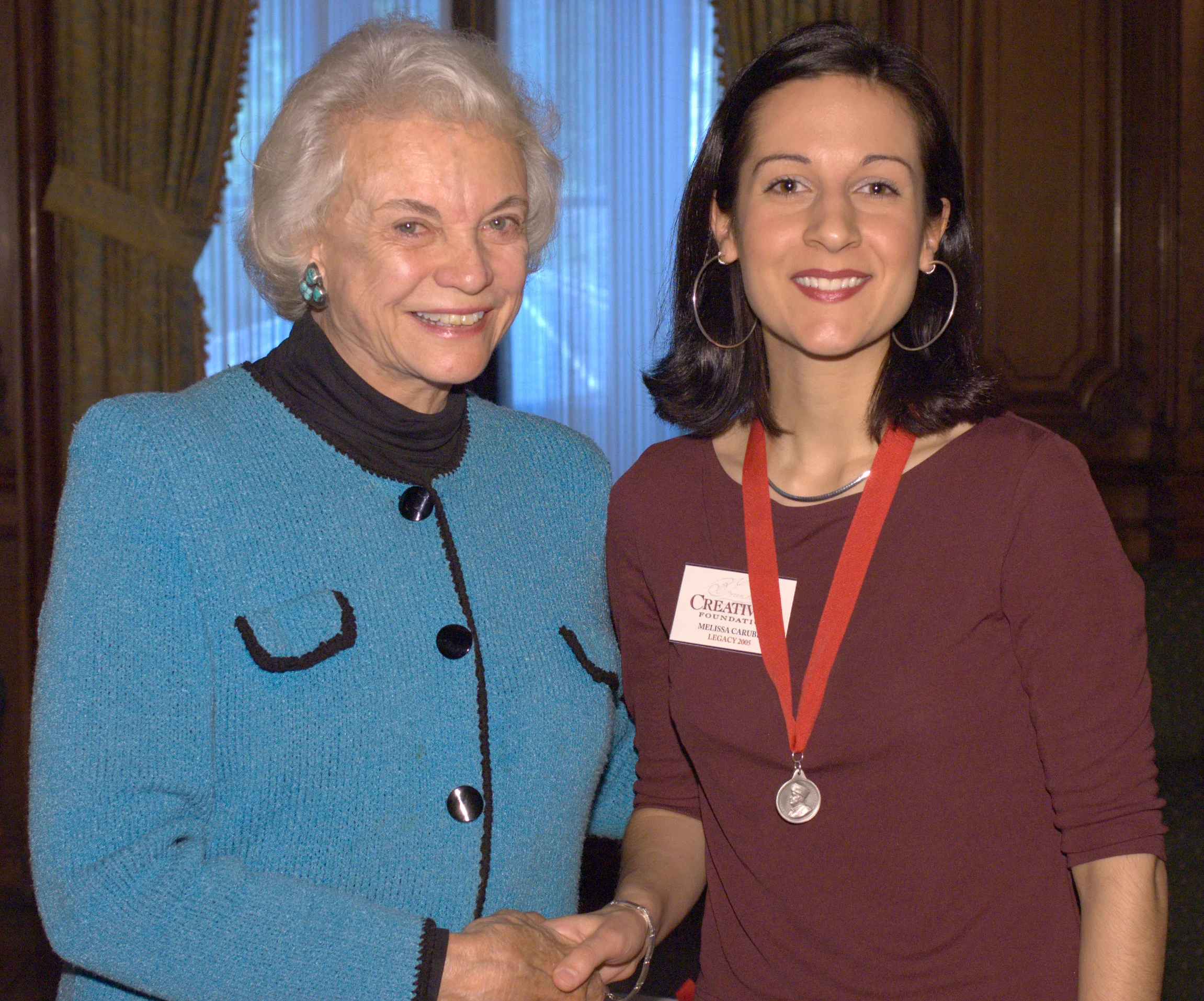 Melissa with 2005 Creativity Laureate Sandra Day O'Connor
