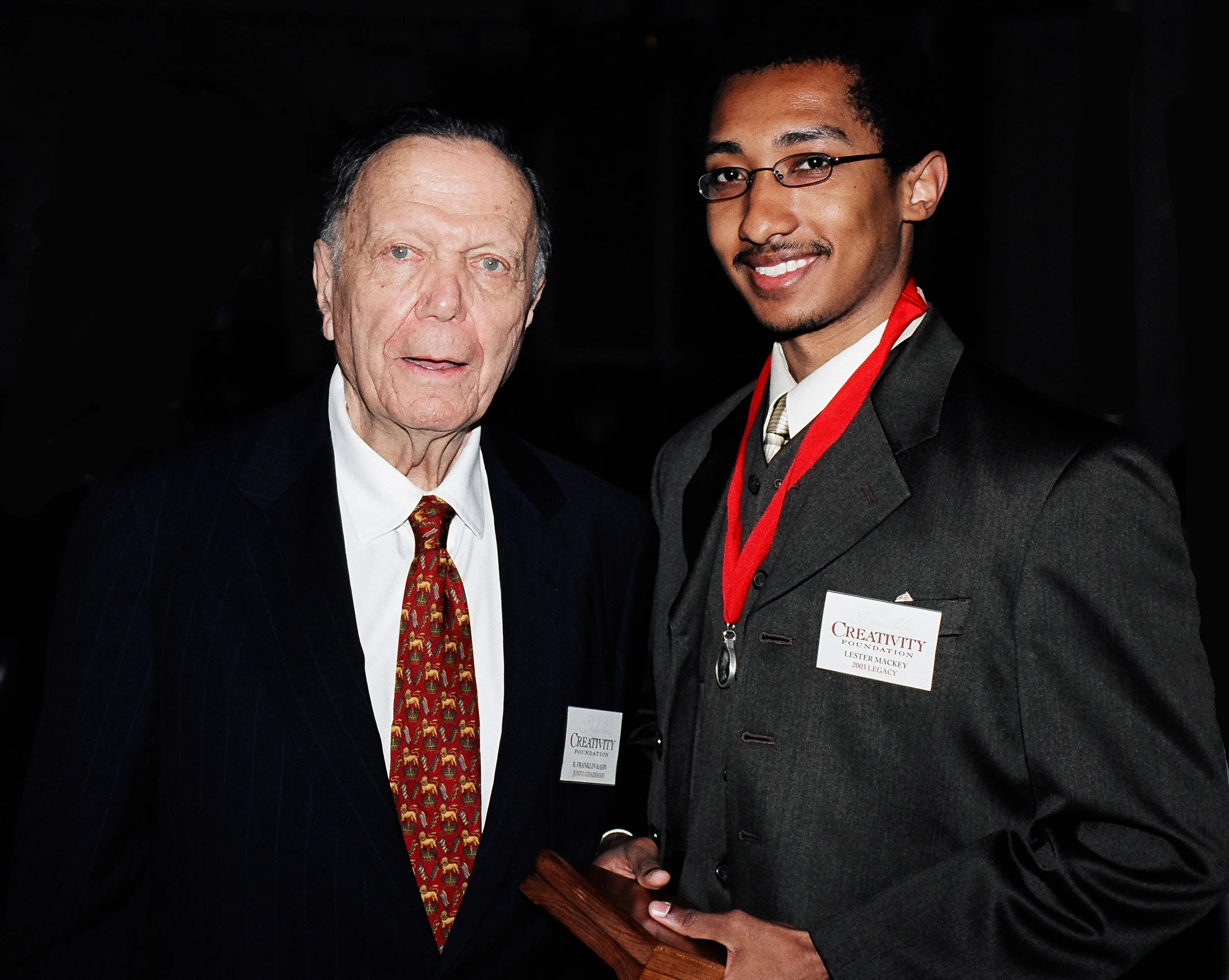 Lester Mackey with Creativity Founder B. Franklin Kahn