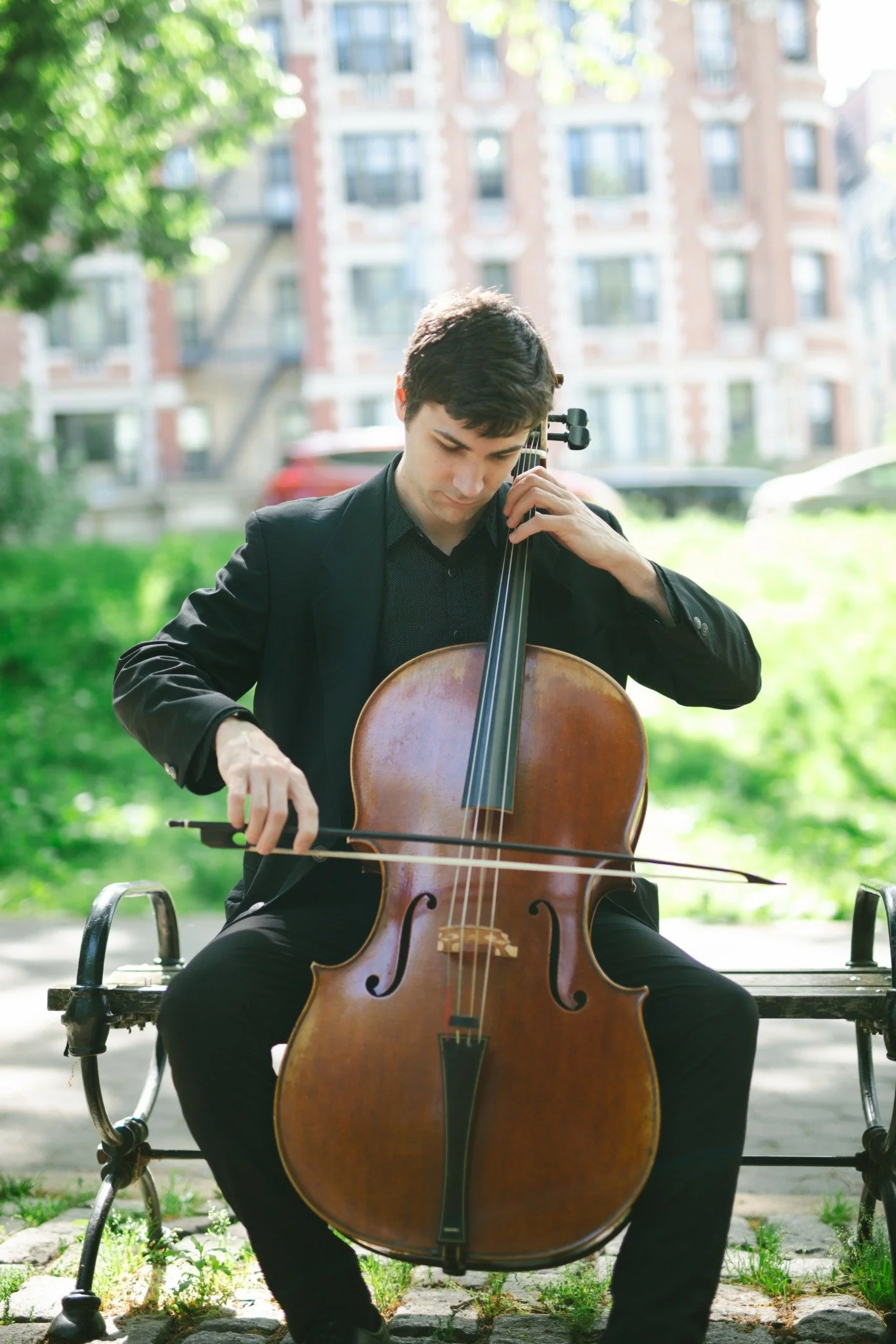 Andrew Koutroubas playing instrument