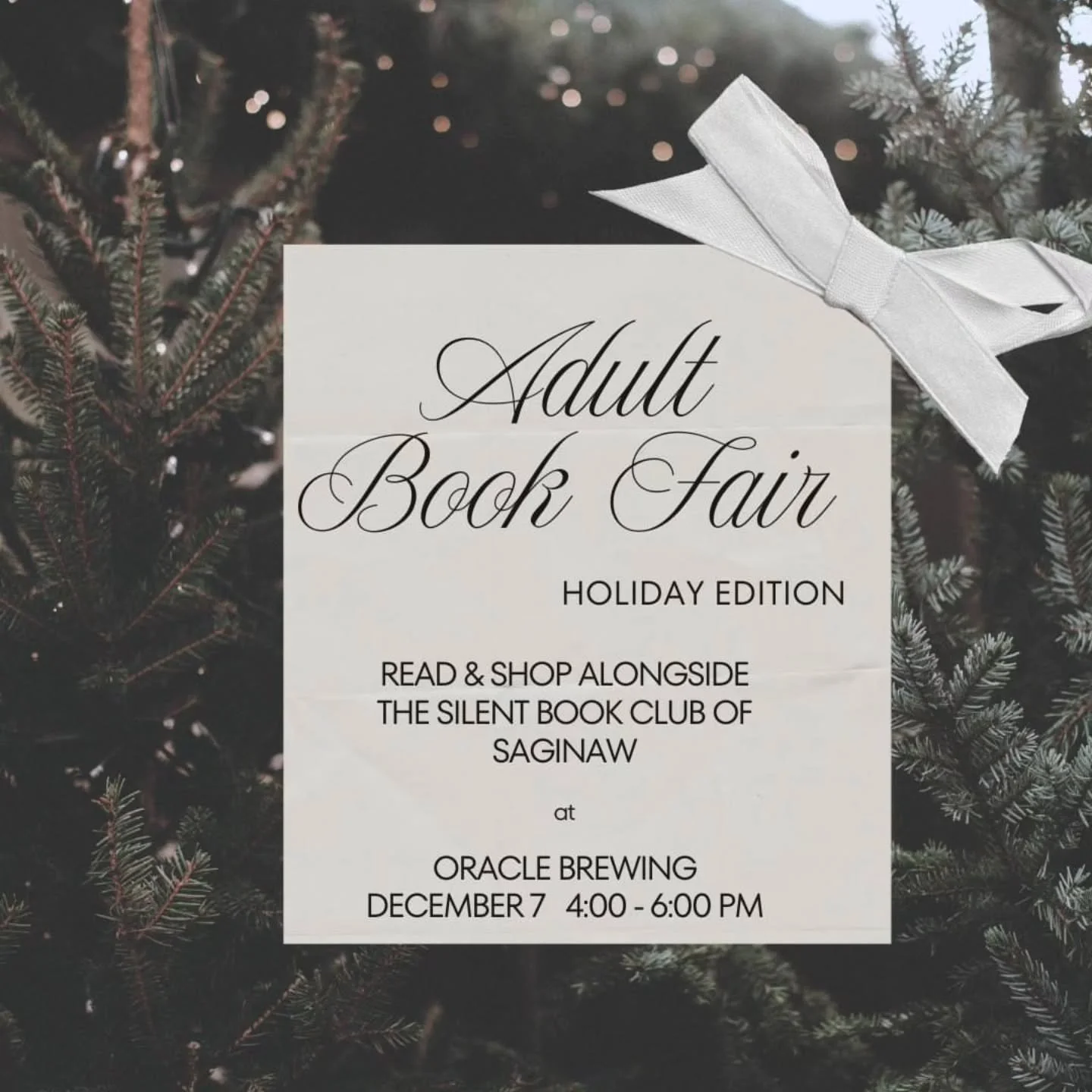 Next Sunday, December 7th, @the_roaming_book_nook and @sbcsaginaw will be back at 4pm. A great time to grab a book for yourself and to take a moment to read during the holidays 📚 🎄🍷 ☕️ 🍺 ❄️
