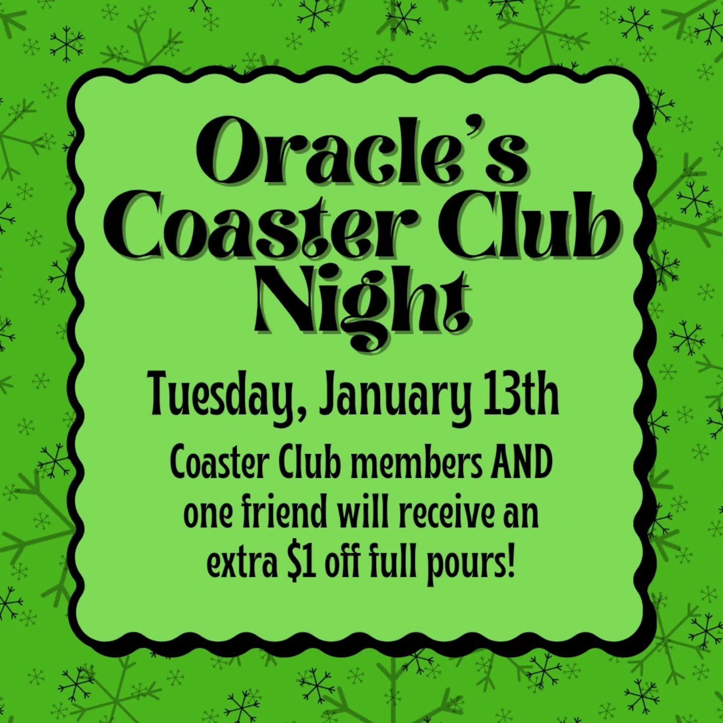 Still want to renew your membership OR sign up to become a member? Our 2026 Coaster Club is still open to join throughout January. Stop by the pub OR go to OracleBeer.com 🍻