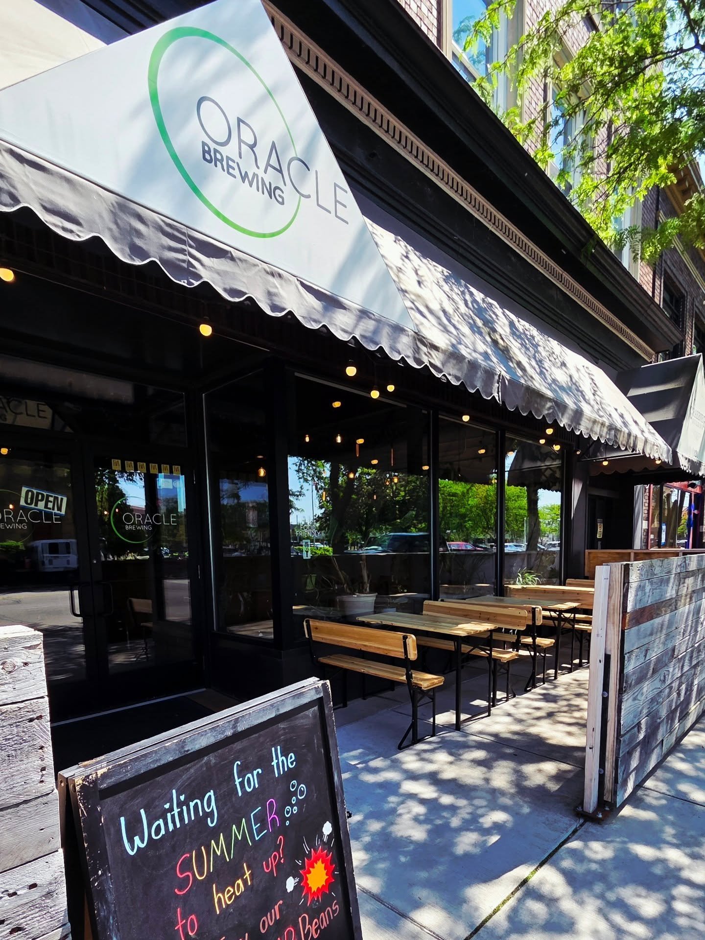 The sunshine is out, and so are the brand-new tables and benches! ☀️🌱

Our patio is officially open for the season. Come grab a pint, soak up some sun, and enjoy the beautiful weather with us. See you out here! 🍻