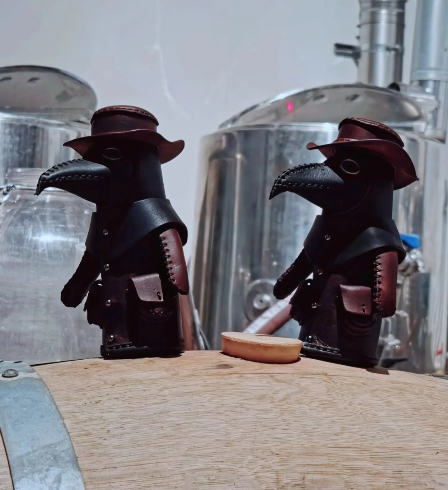 The new brewery health inspectors just clocked in for the night shift and are keeping a close, unblinking eye on the beer to ward off evil. Rest assured, this brew is under the strictest medical supervision. 🩺🍻

​Need a tiny medical team to patrol 