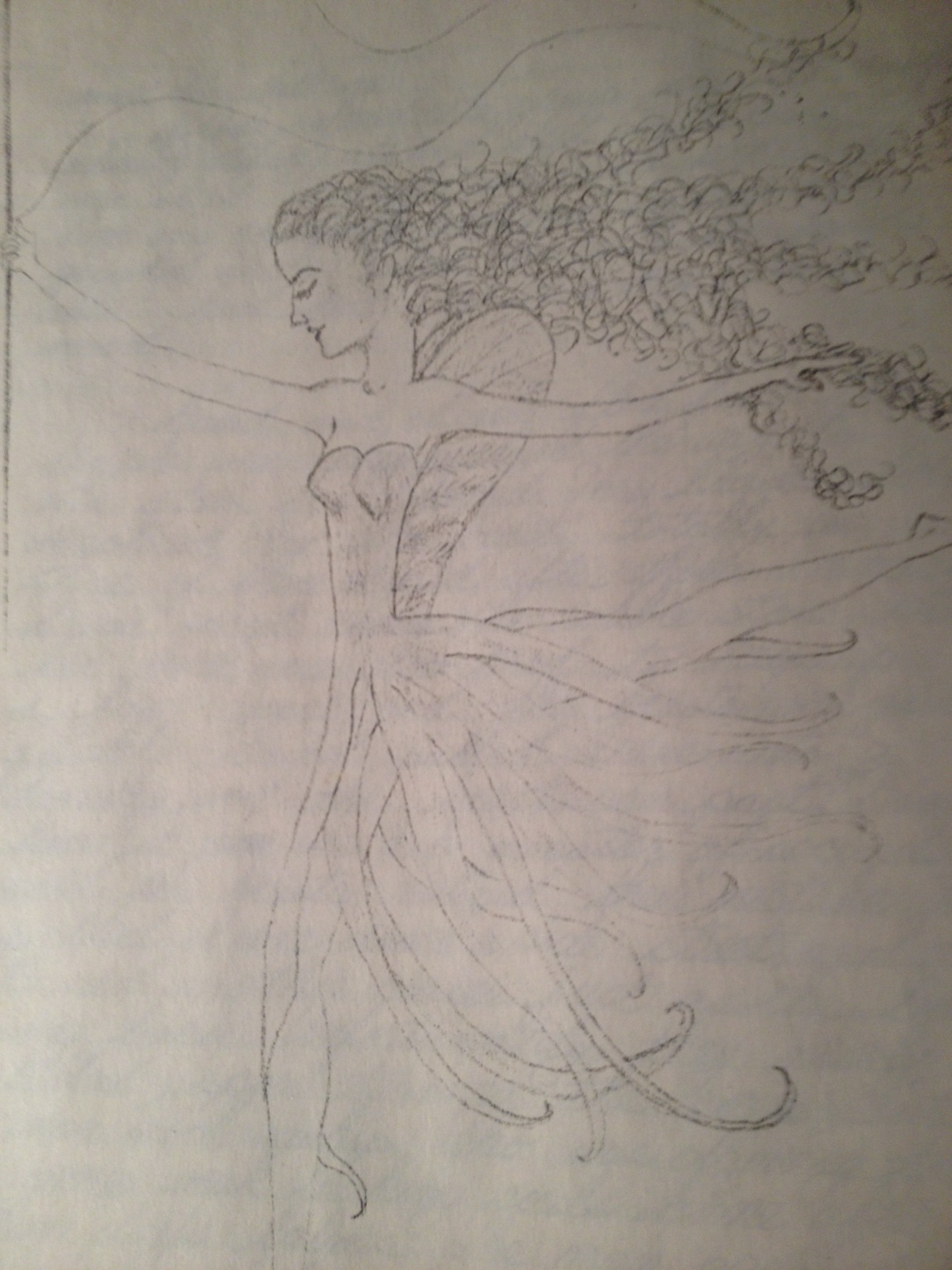 Sara drew this image of one of Gar's fairies.