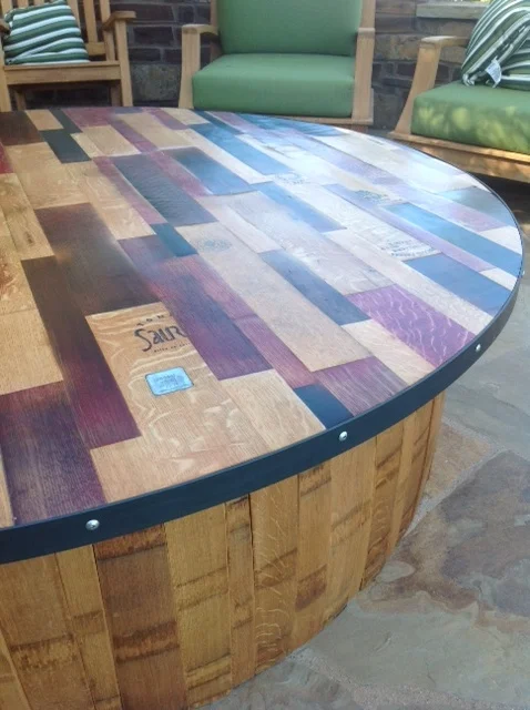 Firepit Surround and Wine Barrel Puzzle Piece Top