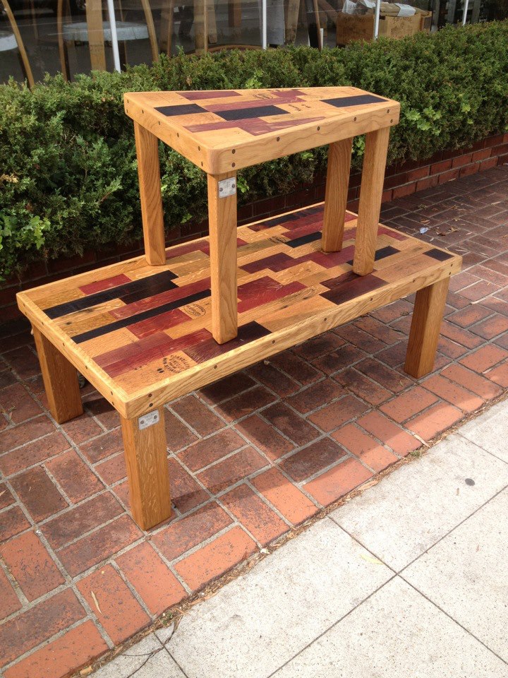 Wine Barrel Puzzle Piece Tables