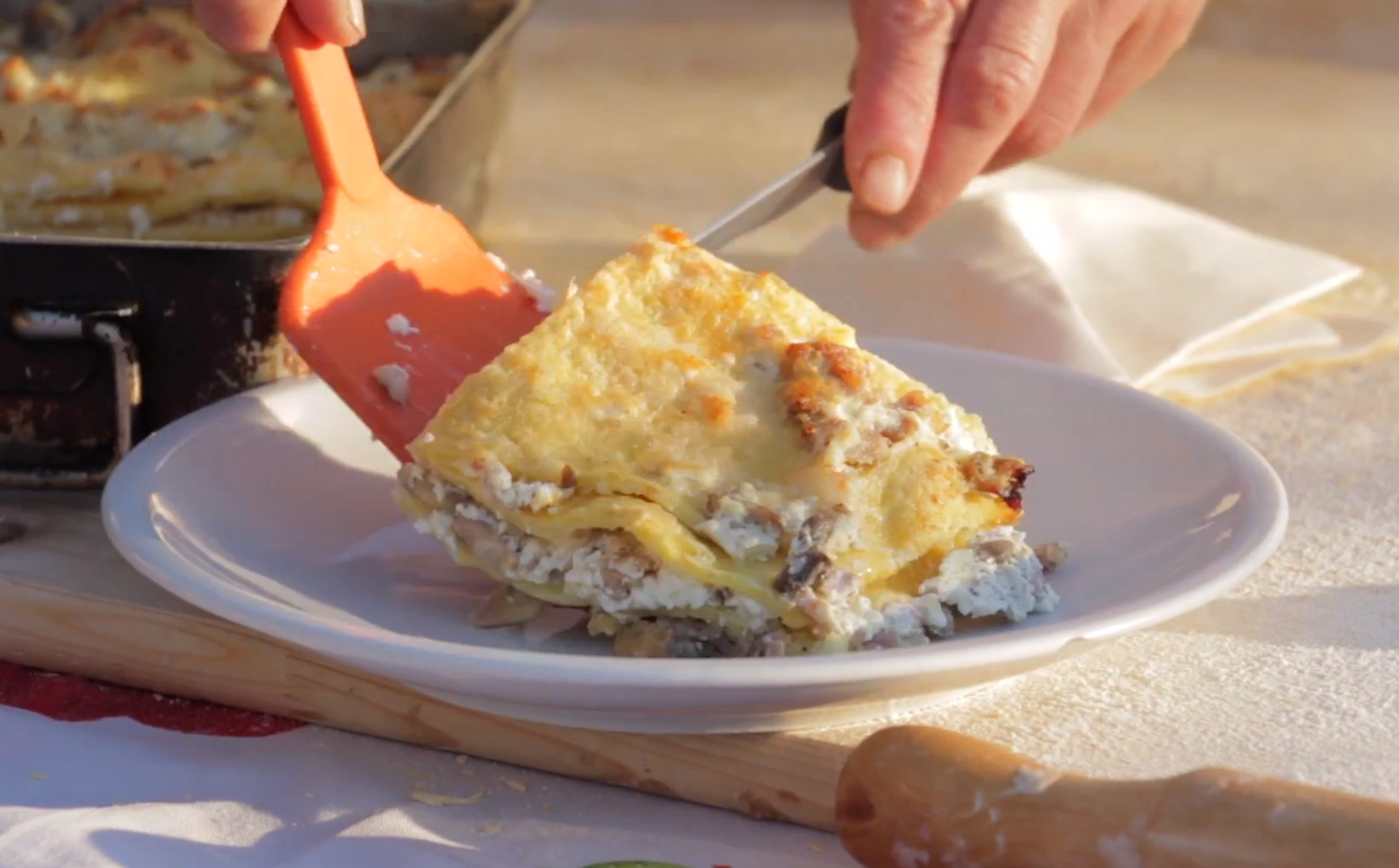 LASAGNE ALLA NORCINA — Pasta Grannies