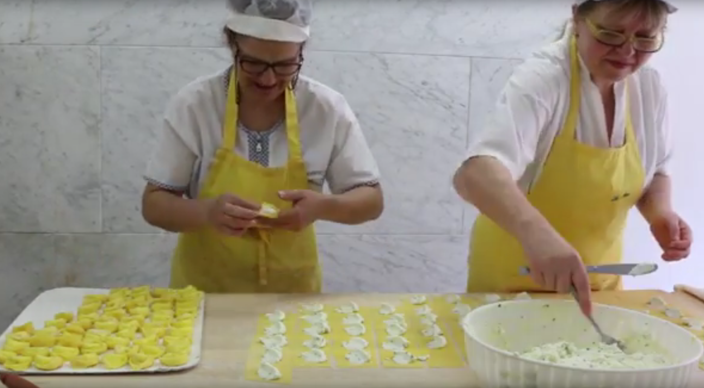 Nicoletta and Dora at work — Pasta Grannies