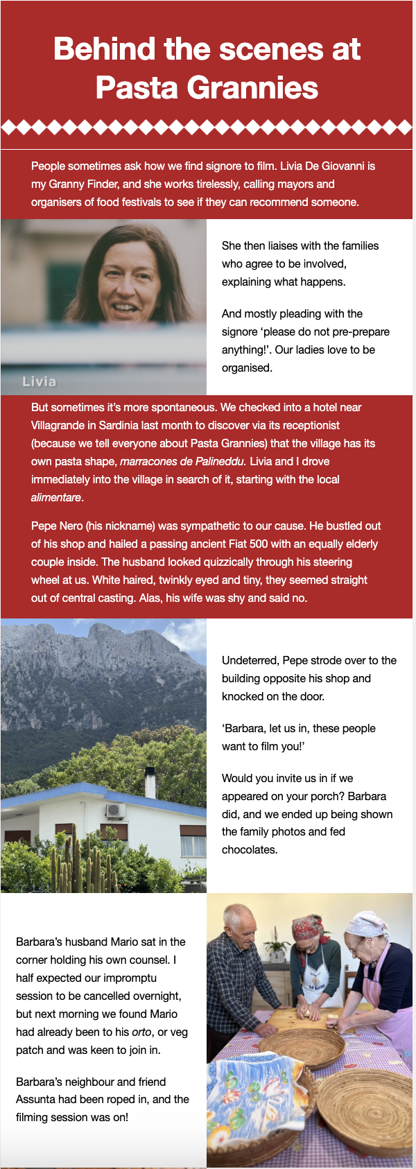 NEWSLETTERS — Pasta Grannies