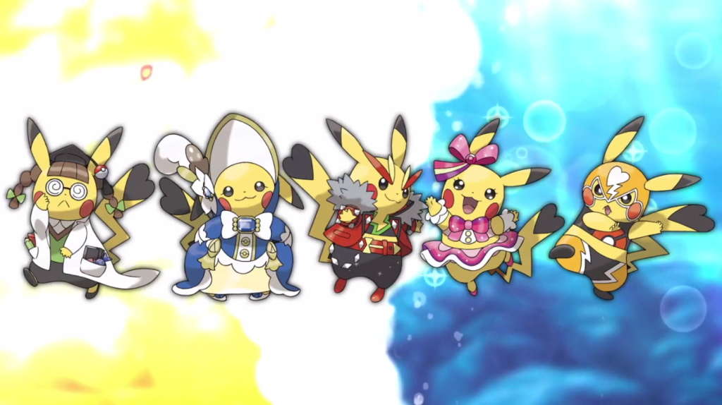 Different Pikachu's are available via contests.