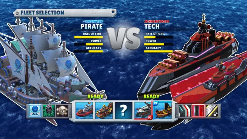 A few examples of the different ship choices.