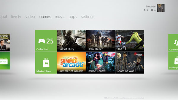 Xbox Live Menu