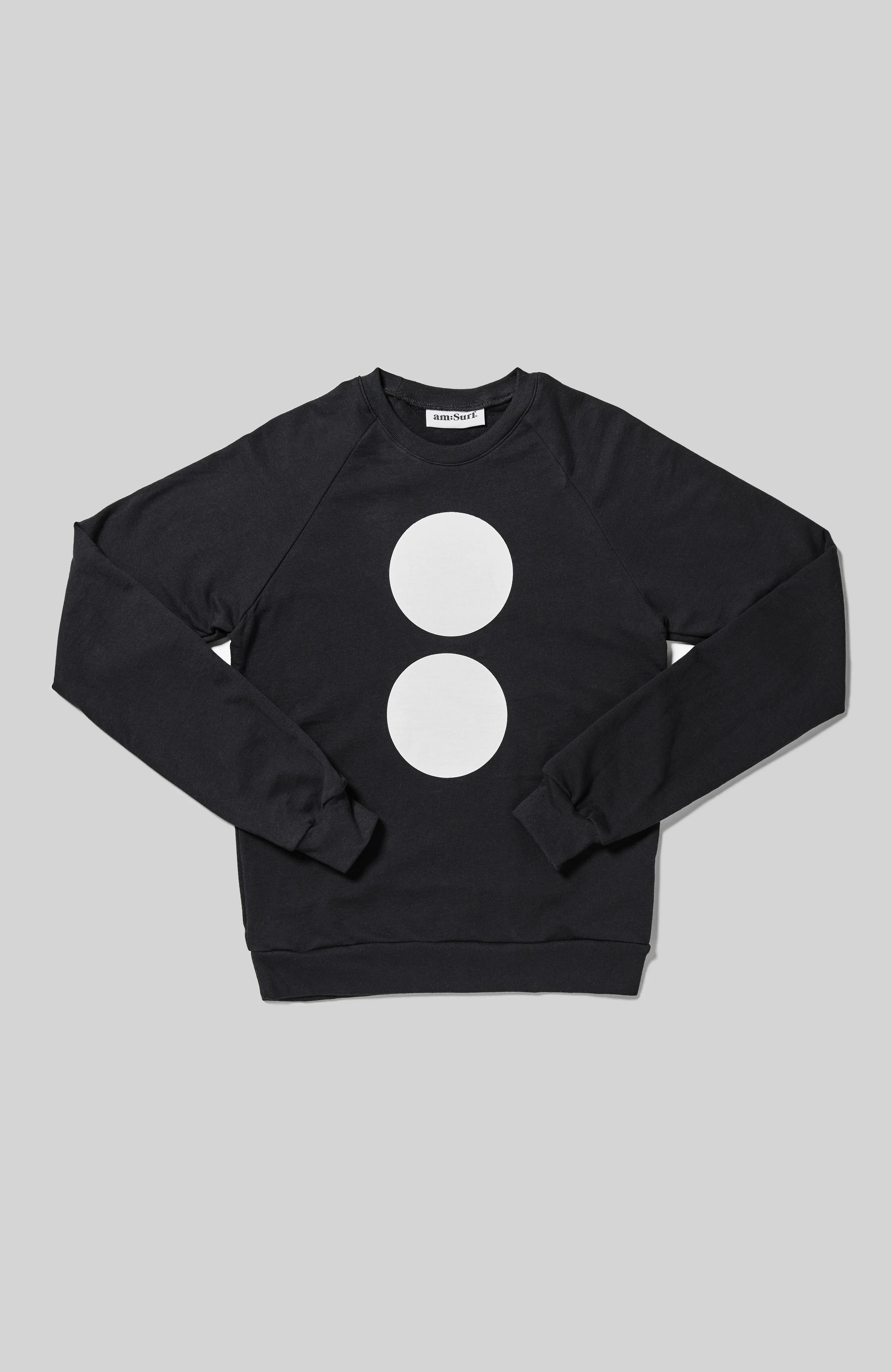 black raglan sweatshirt