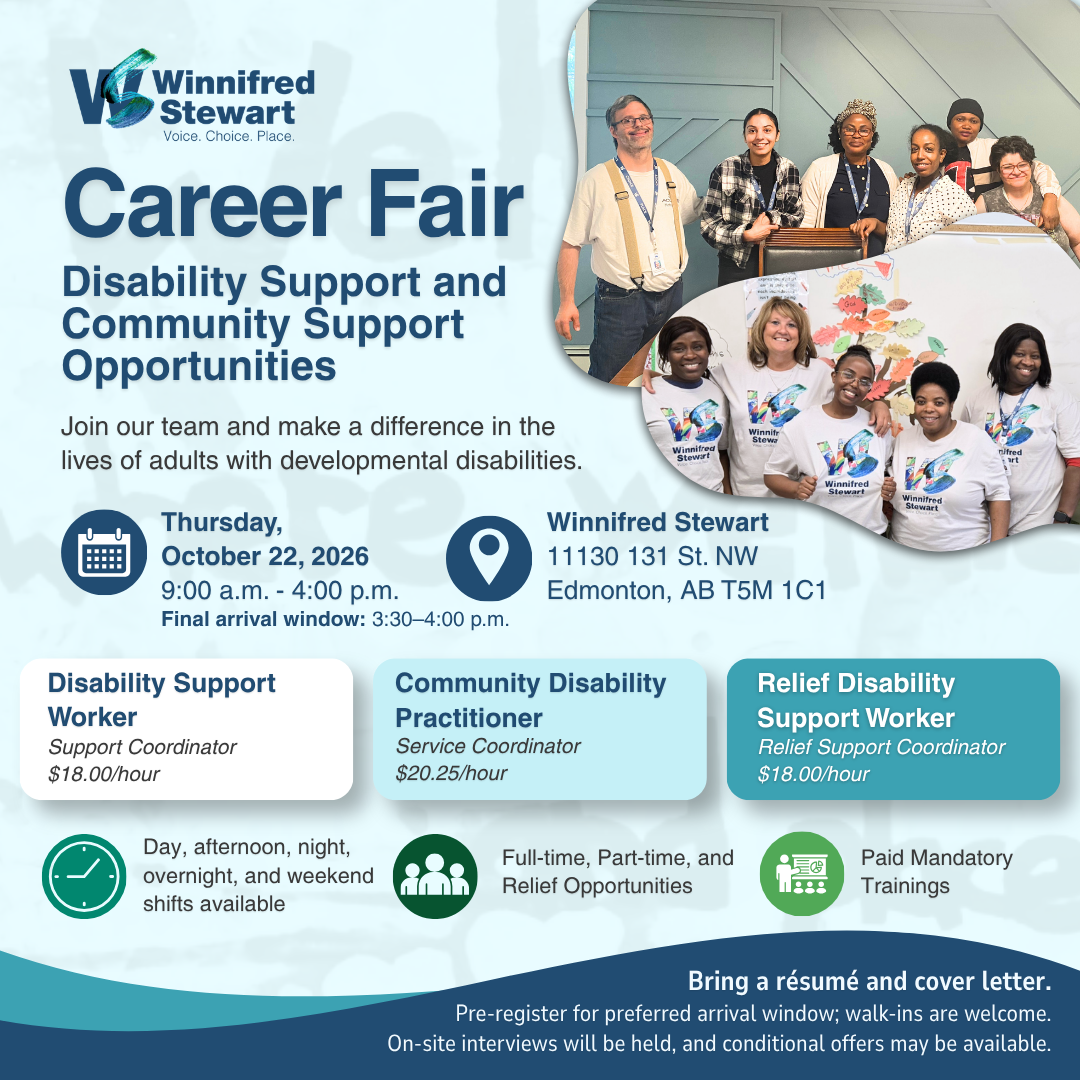 Winnifred Stewart Career Fair - Disability Support and Community Support Opportunities
