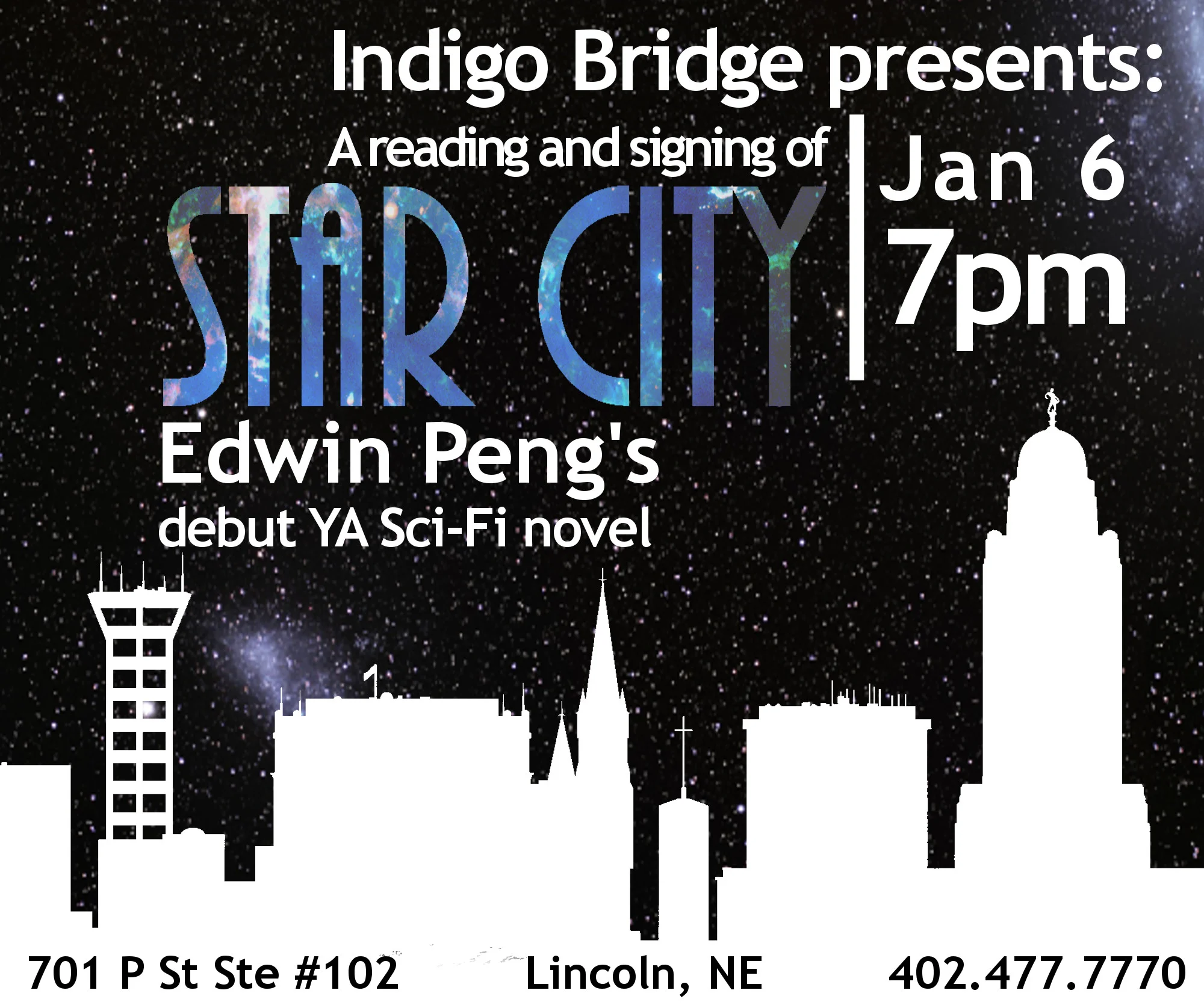 Star City Book Tour #1 - Indigo Bridge Books & Cafe (Lincoln, NE)
