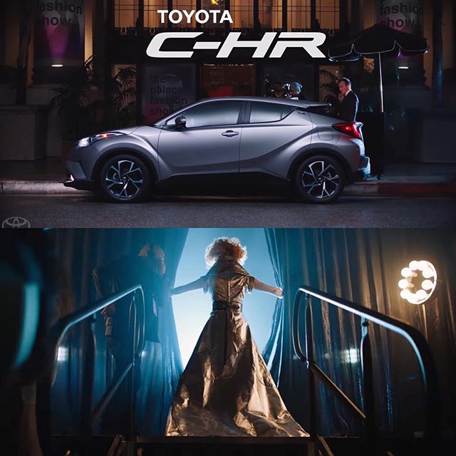 I'm continually and increasingly befuddled by the entire series of ads for the @toyotausa CH-R. Each ad is a twist on a classic fairy tale (such as Cinderella and Rapunzel). The lighting is always dark and the attempts to showcase the car and its fea
