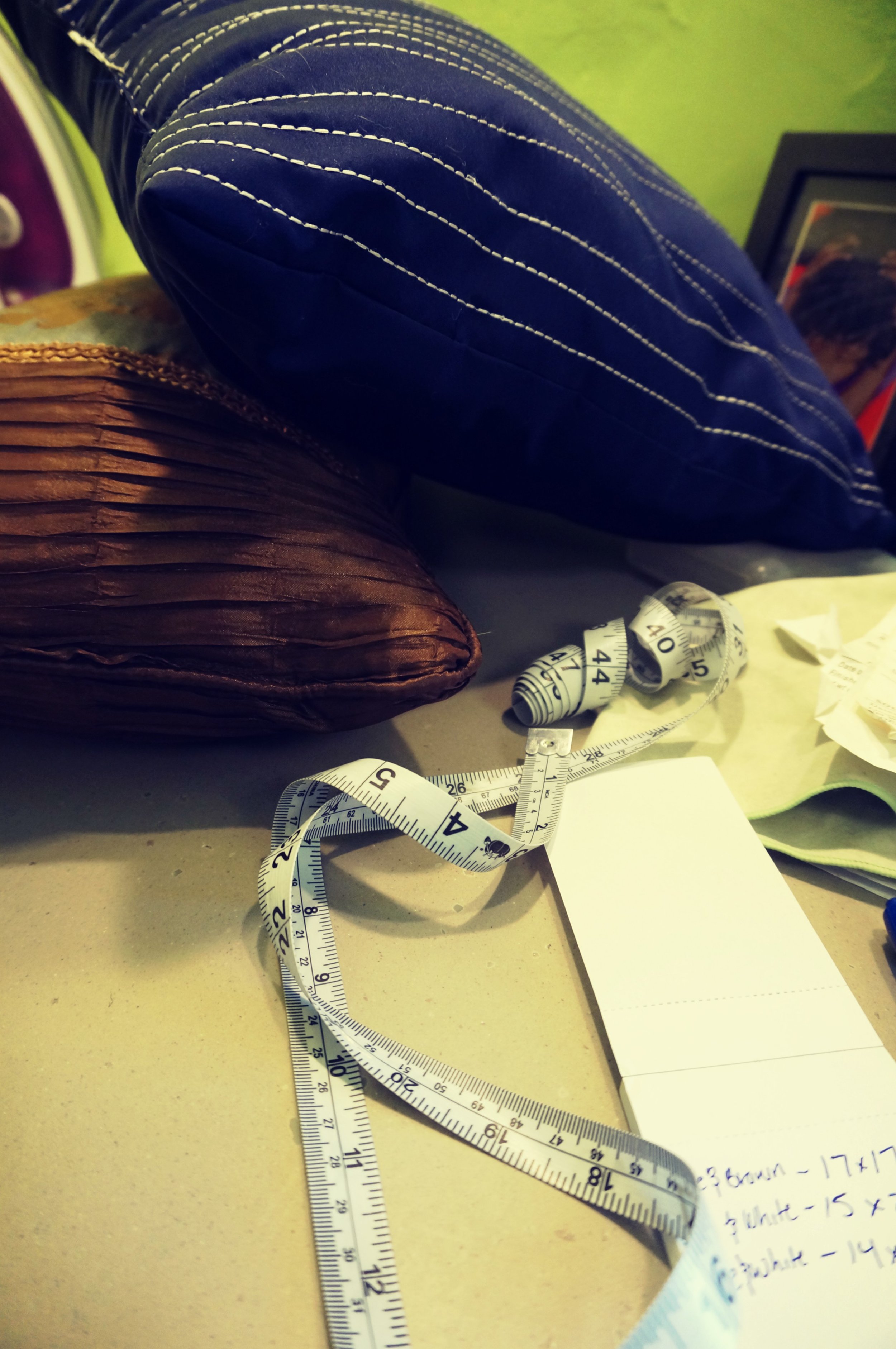 Here is 2 of the 4 pillows I was working with.
