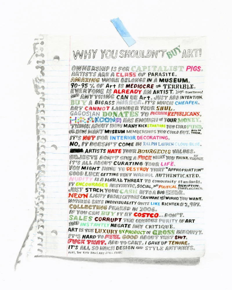 WILLIAM POWHIDA Why You Shouldn't Buy Art