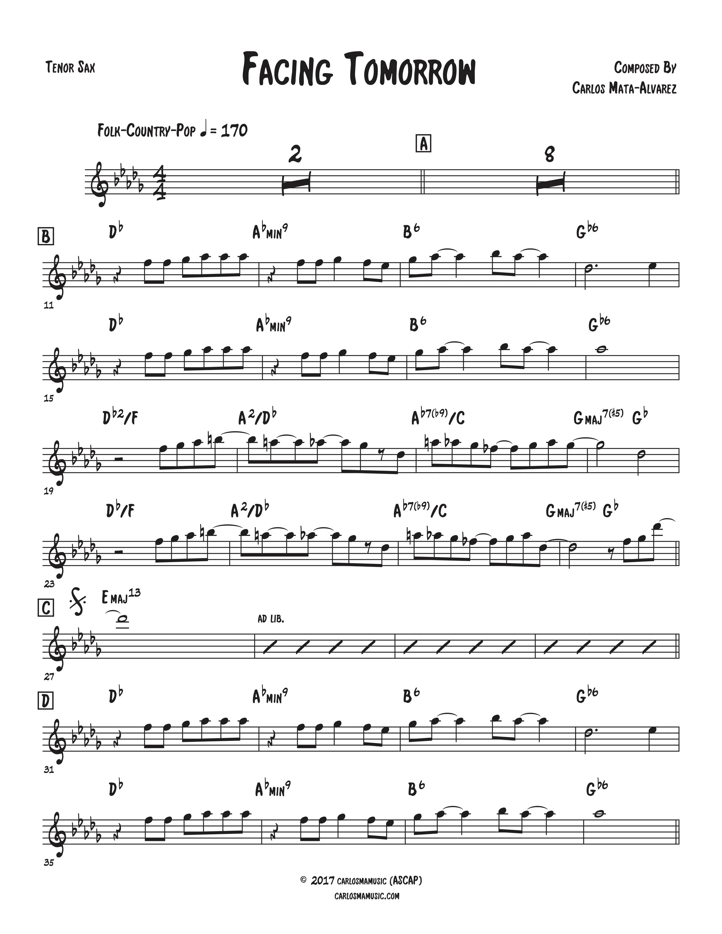 Facing Tomorrow (Miami Qtet) - Tenor Sax.jpg