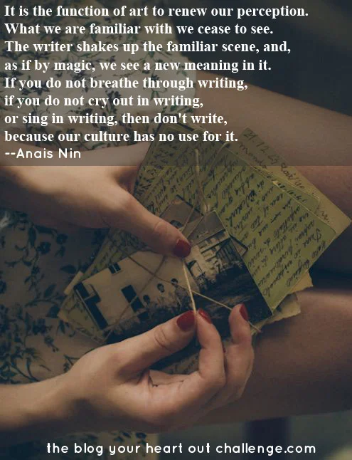 Blog Your Heart Out: Breathing, Singing, Crying Out Our Writing...
