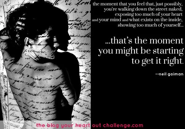 Blog Your Heart Out: Getting Naked...