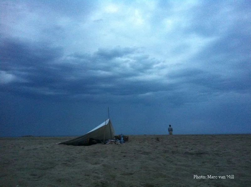 Waking up on the beach