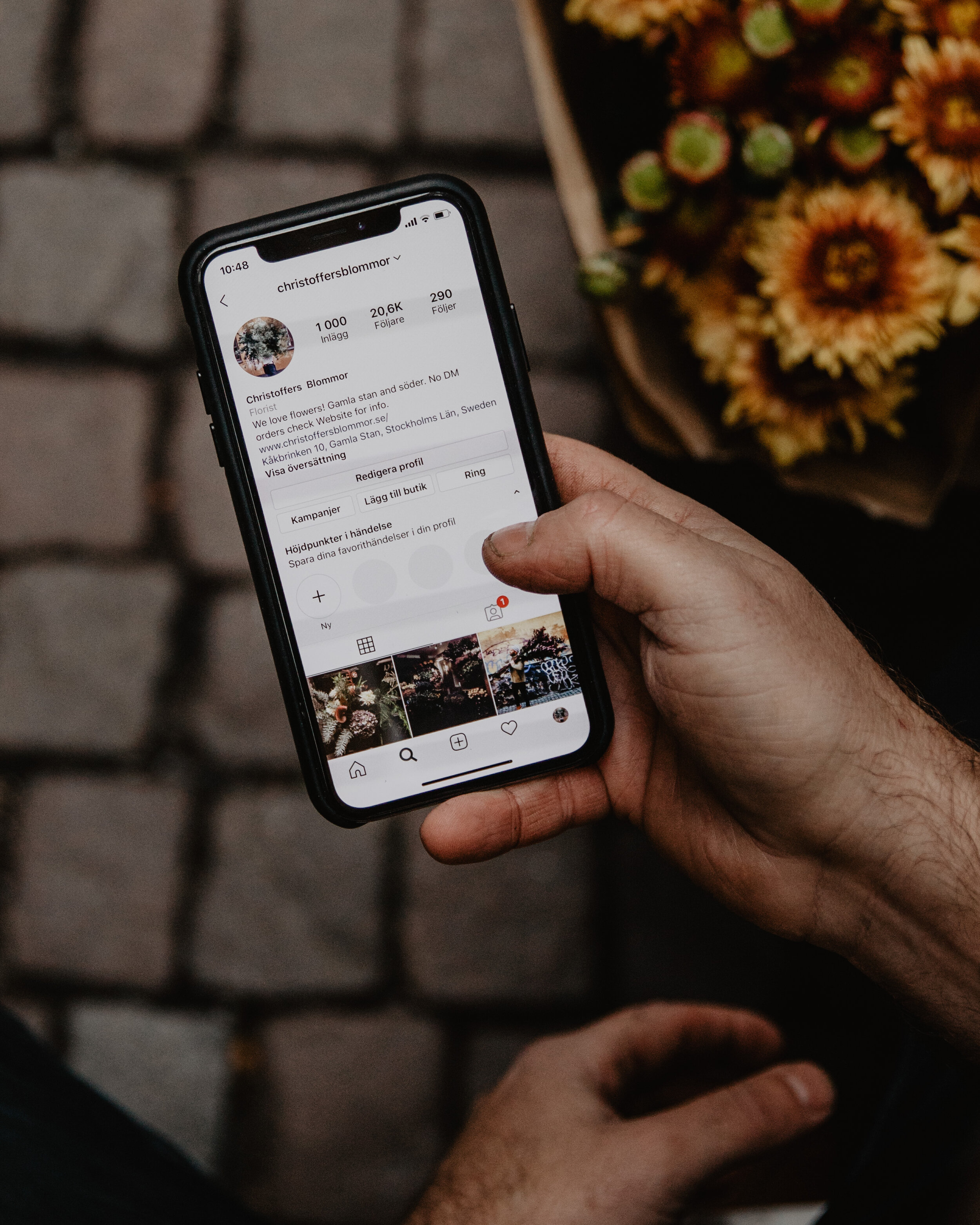 The Instagram account @christoffersblommor has been a great tool for getting noticed by a wider audience.