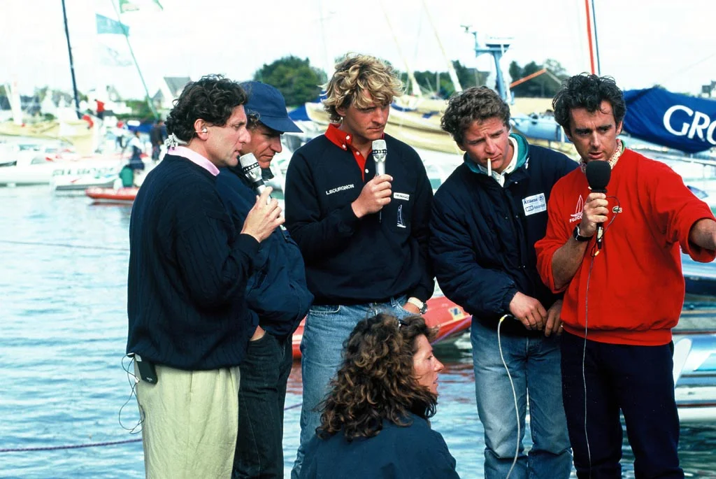 jean mamère, p Poupon, L bourgnon, F Arthaud, Jean MAUREL 1998.jpg