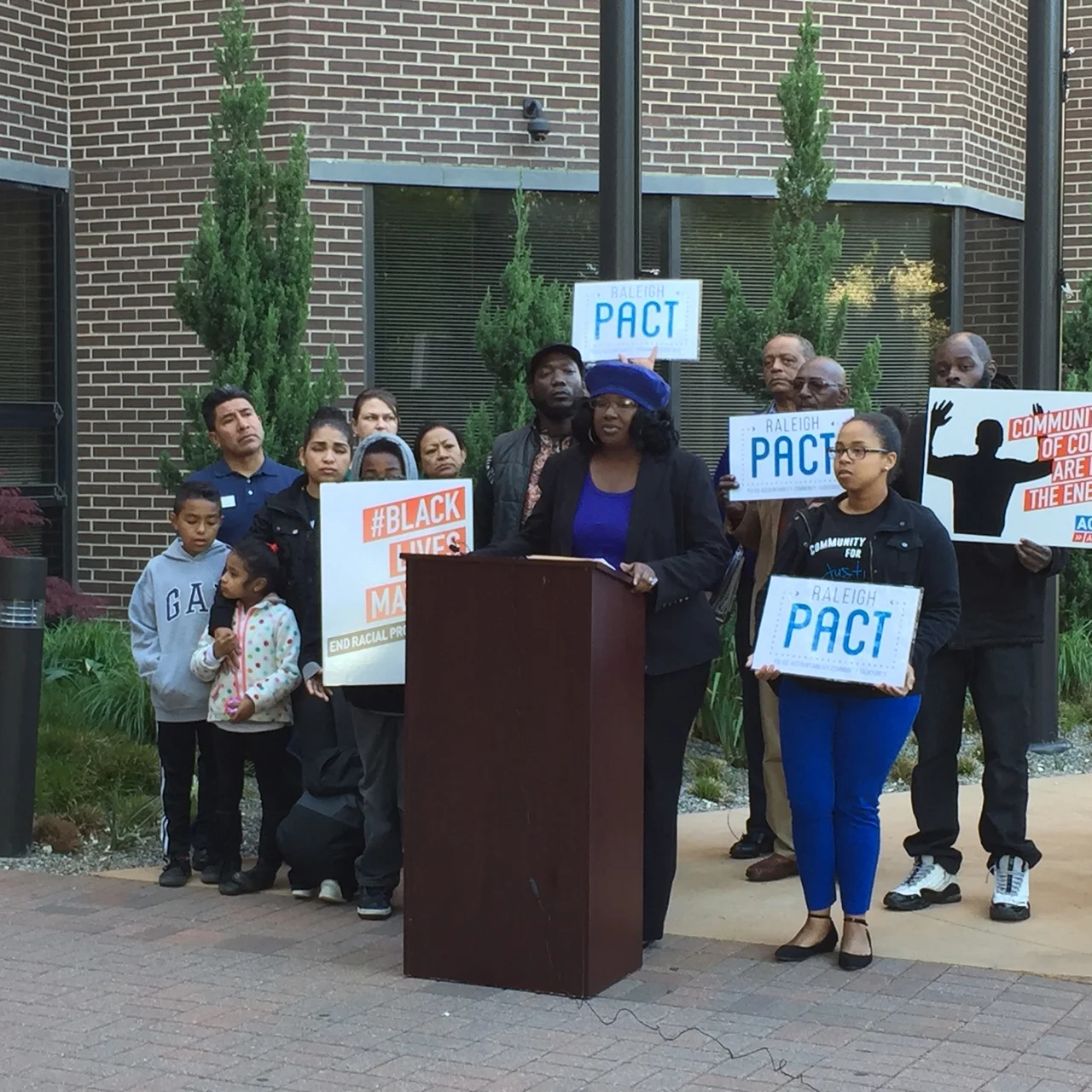 Press conference & rally at City Council Building