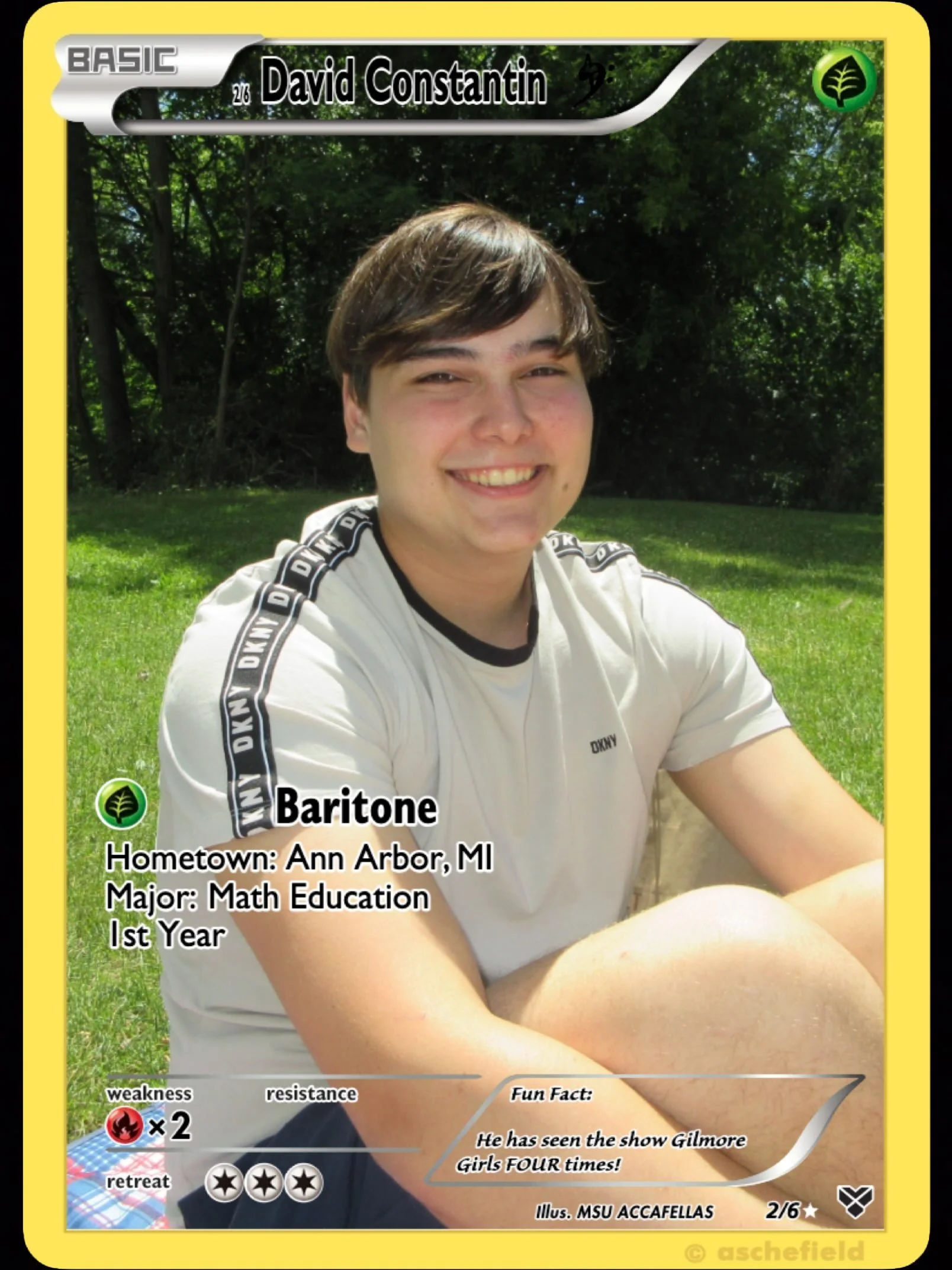 Everyone say hey to our second newbie David Constantin! He&rsquo;s a Math Education major from Ann Arbor, MI. Welcome to Fellas David!