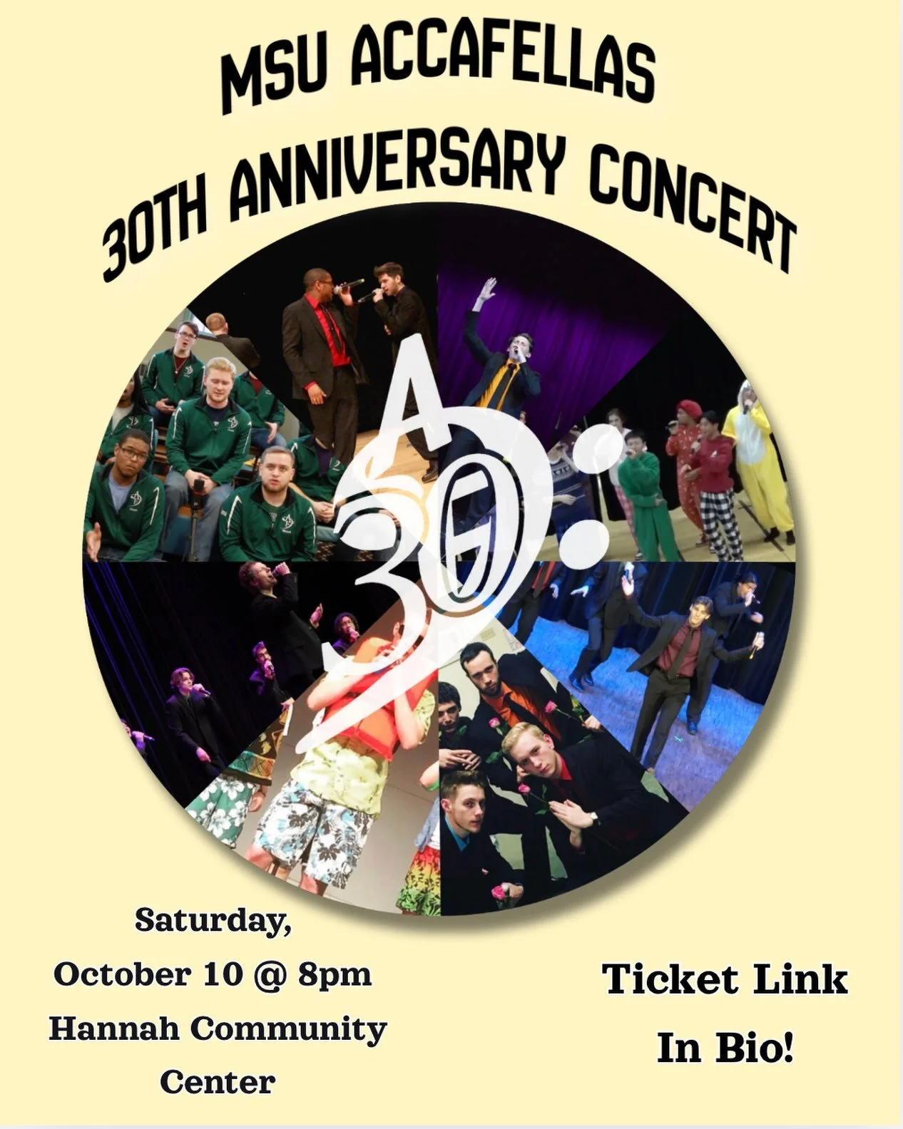 Join us October 10th at 8 pm at Hannah Community Center for our 30th Anniversary Alumni Concert! Come hear past and present fellas share the stage one night only! 🎶🎶

🎟️Ticket link in bio or below, we can&rsquo;t wait to see you there!

https://ev