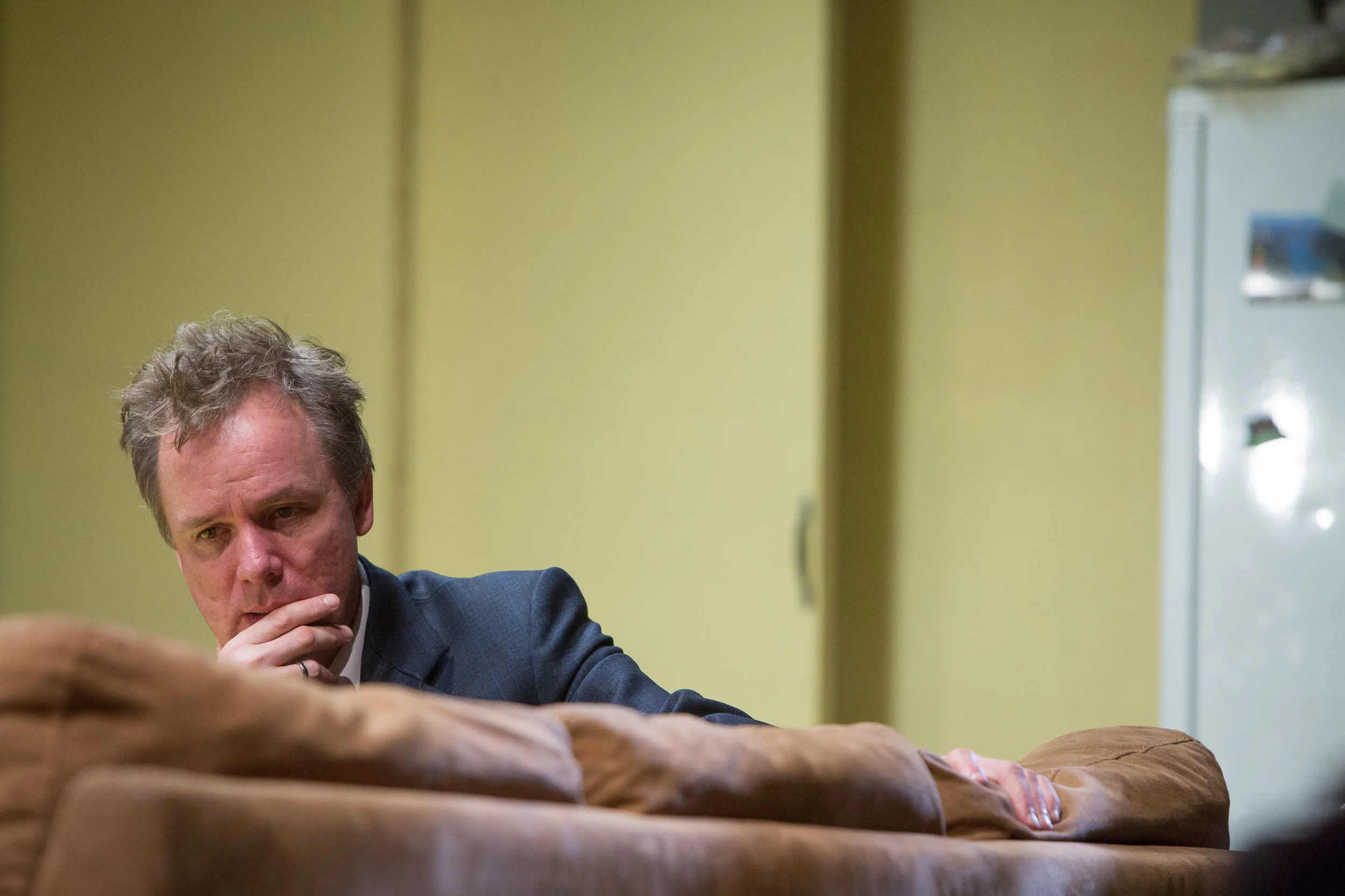 Pastor Manders (Jamie Ballard) in Ghosts&nbsp;by Henrik Ibsen, in a new version of David Watson, directed by Polly Findlay&nbsp;||&nbsp;Source:&nbsp;HOME Manchester (18 Nov - 3 Dec 2016). Photo Jonathan Keenan